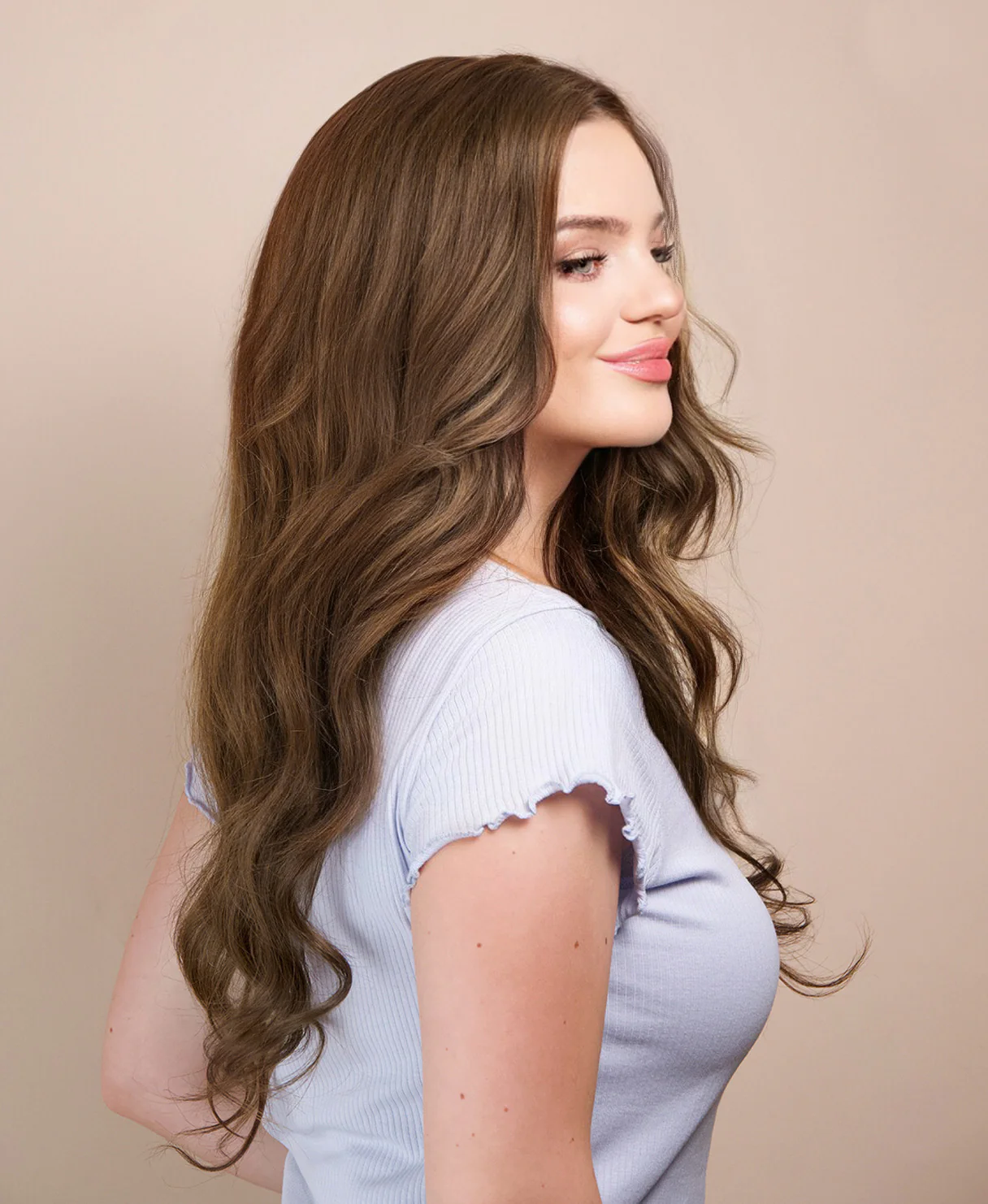 lace front human wig - 20" light brown. - Image 7