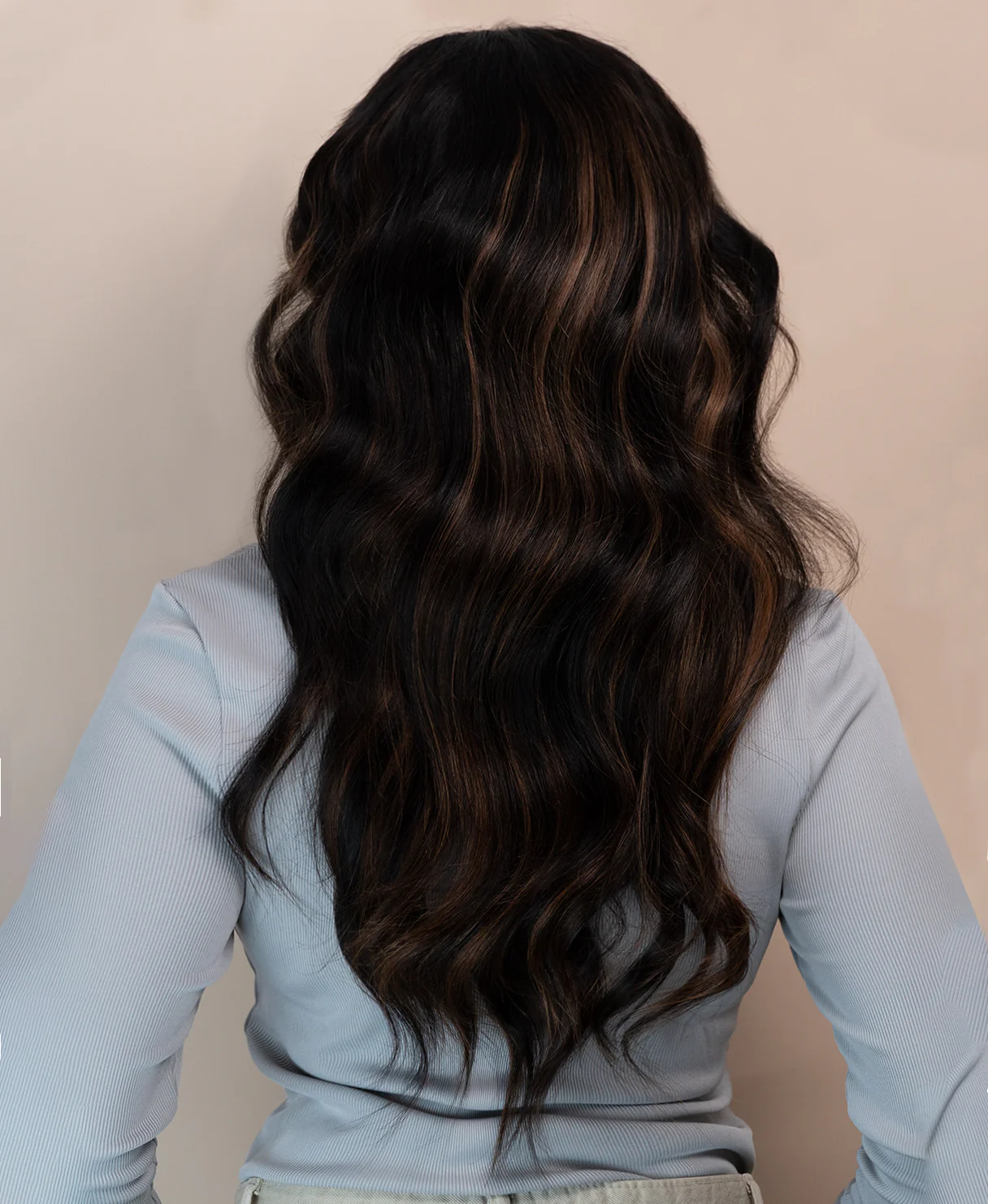 lace front human wig - 20" mocha brown balayage. - Image 2