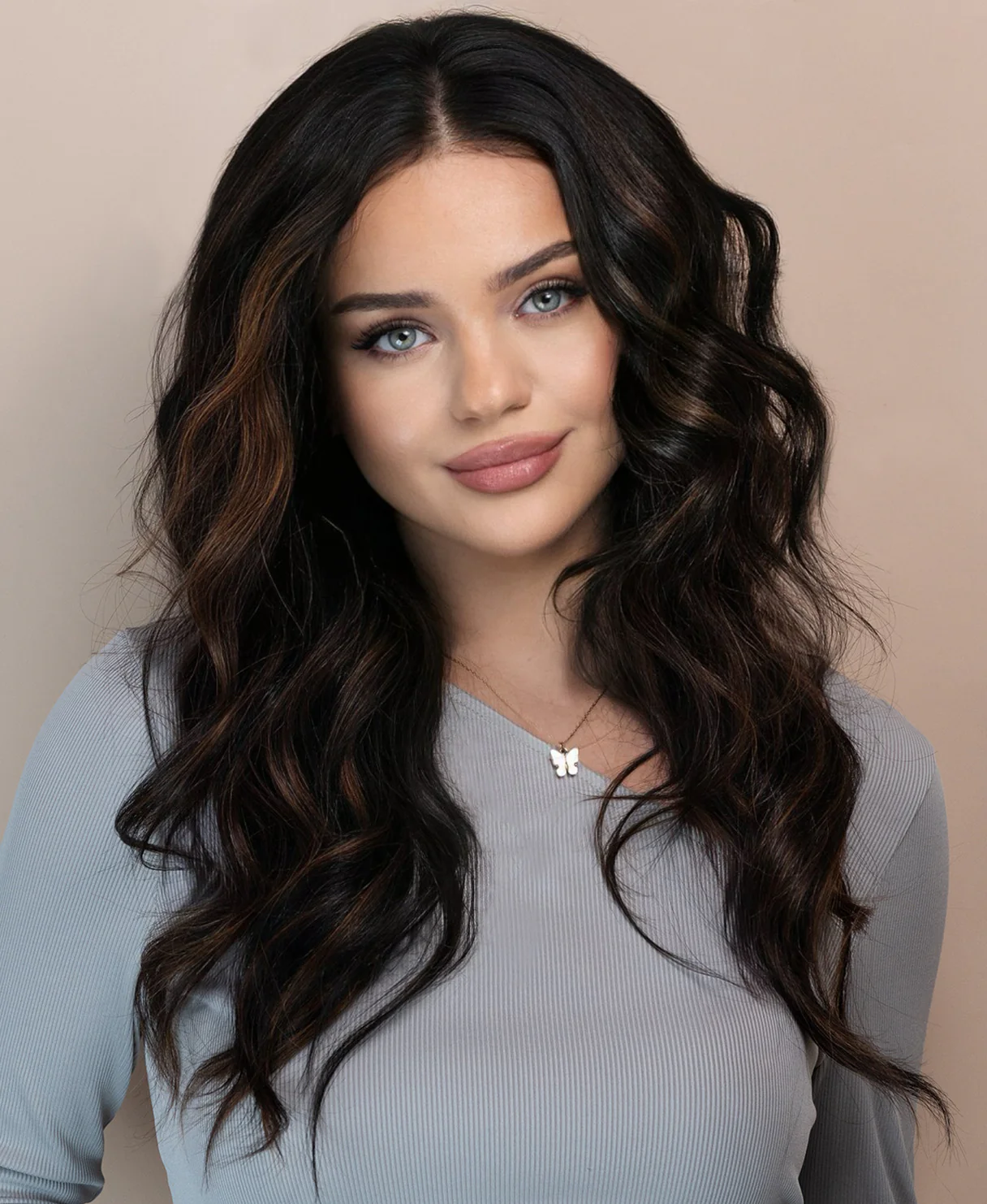 lace front human wig - 20" mocha brown balayage. - Image 3