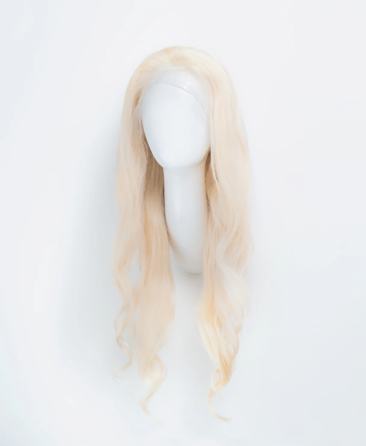 lace front human wig - 24" platinum blonde. - Image 3
