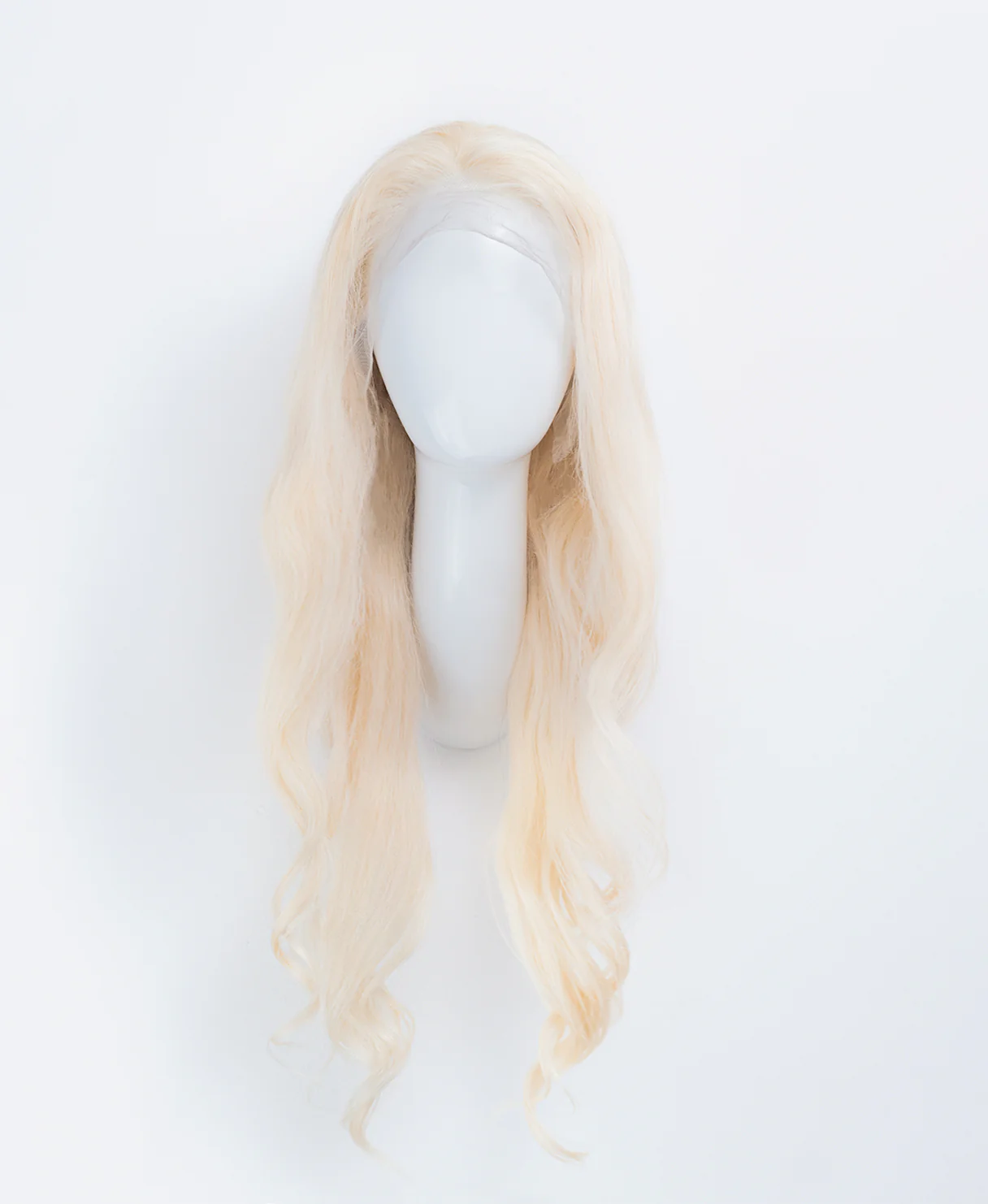 lace front human wig - 24" platinum blonde. - Image 4