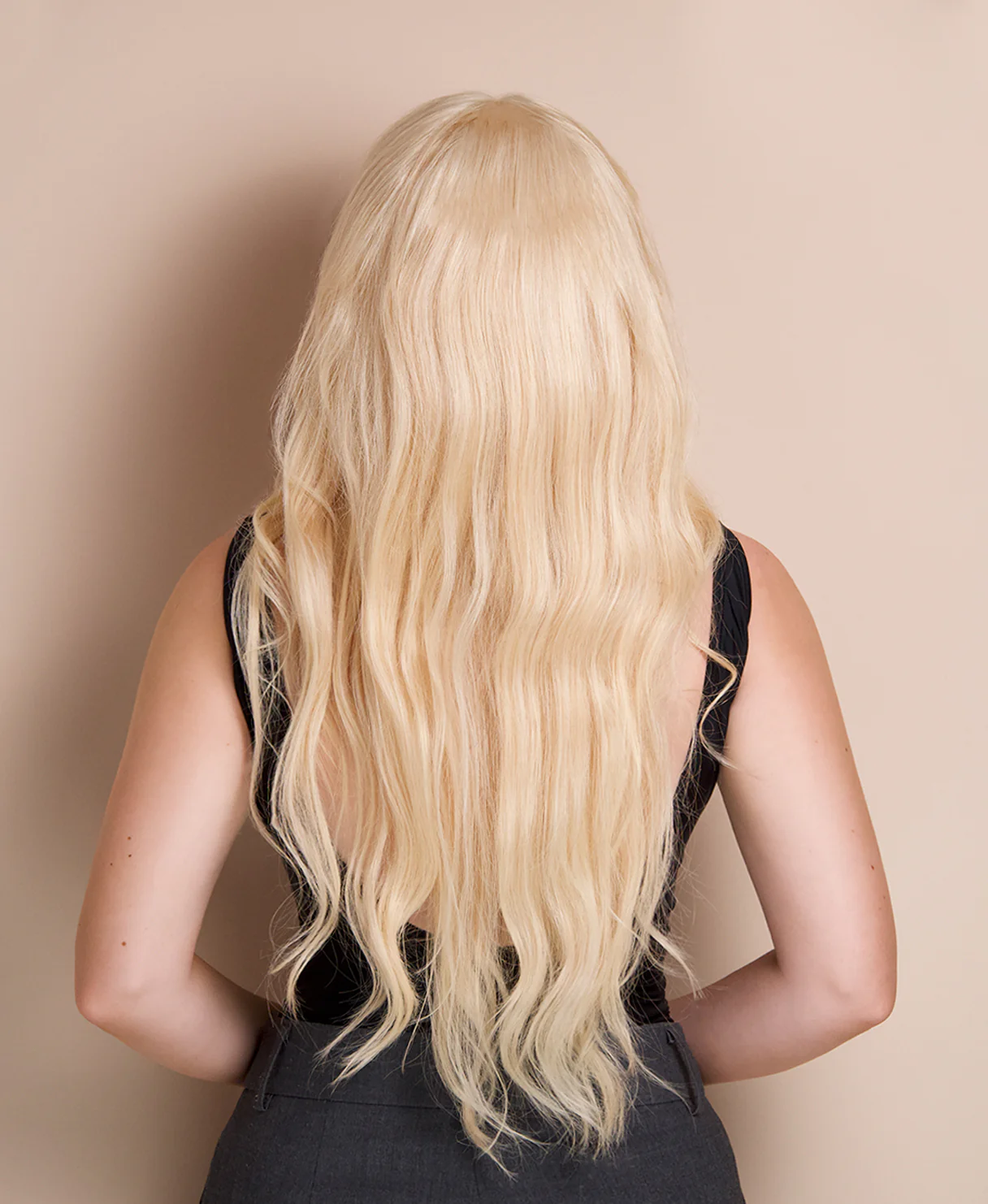 lace front human wig - 24" platinum blonde. - Image 7