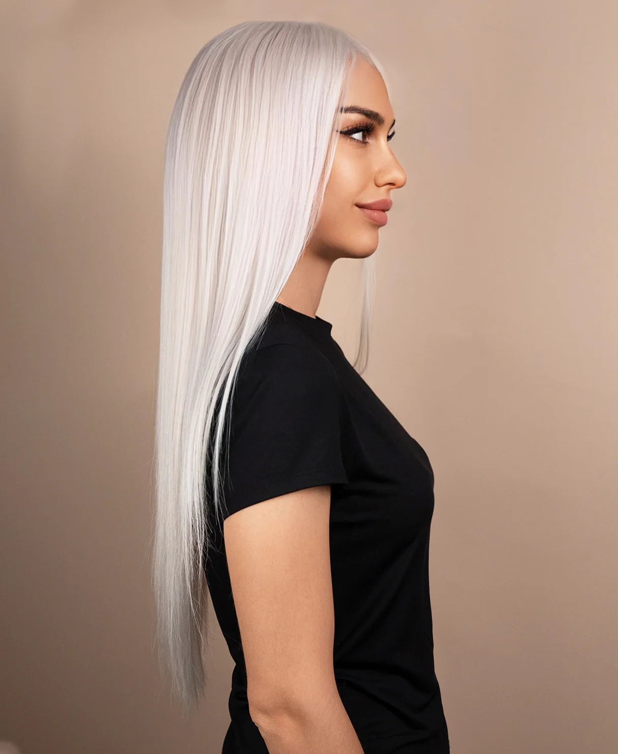 lace front human wig - 24" white blonde. - Image 3