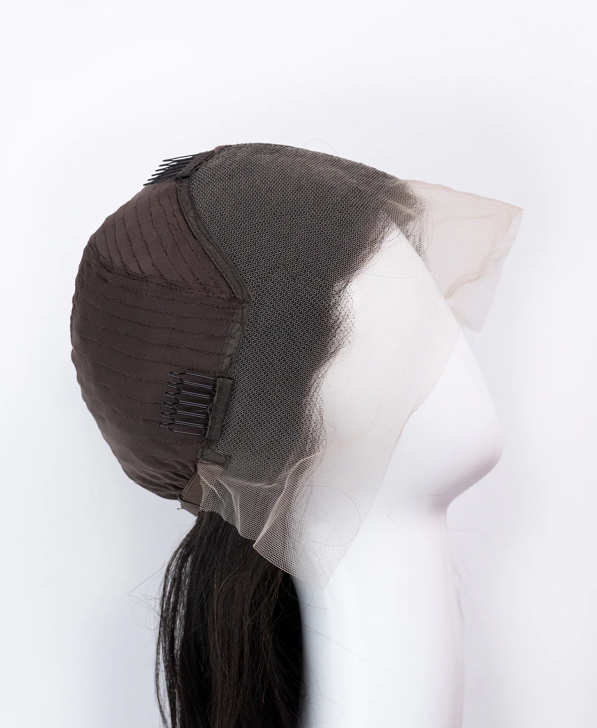 lace front human wig - 26" natural black. - Image 5