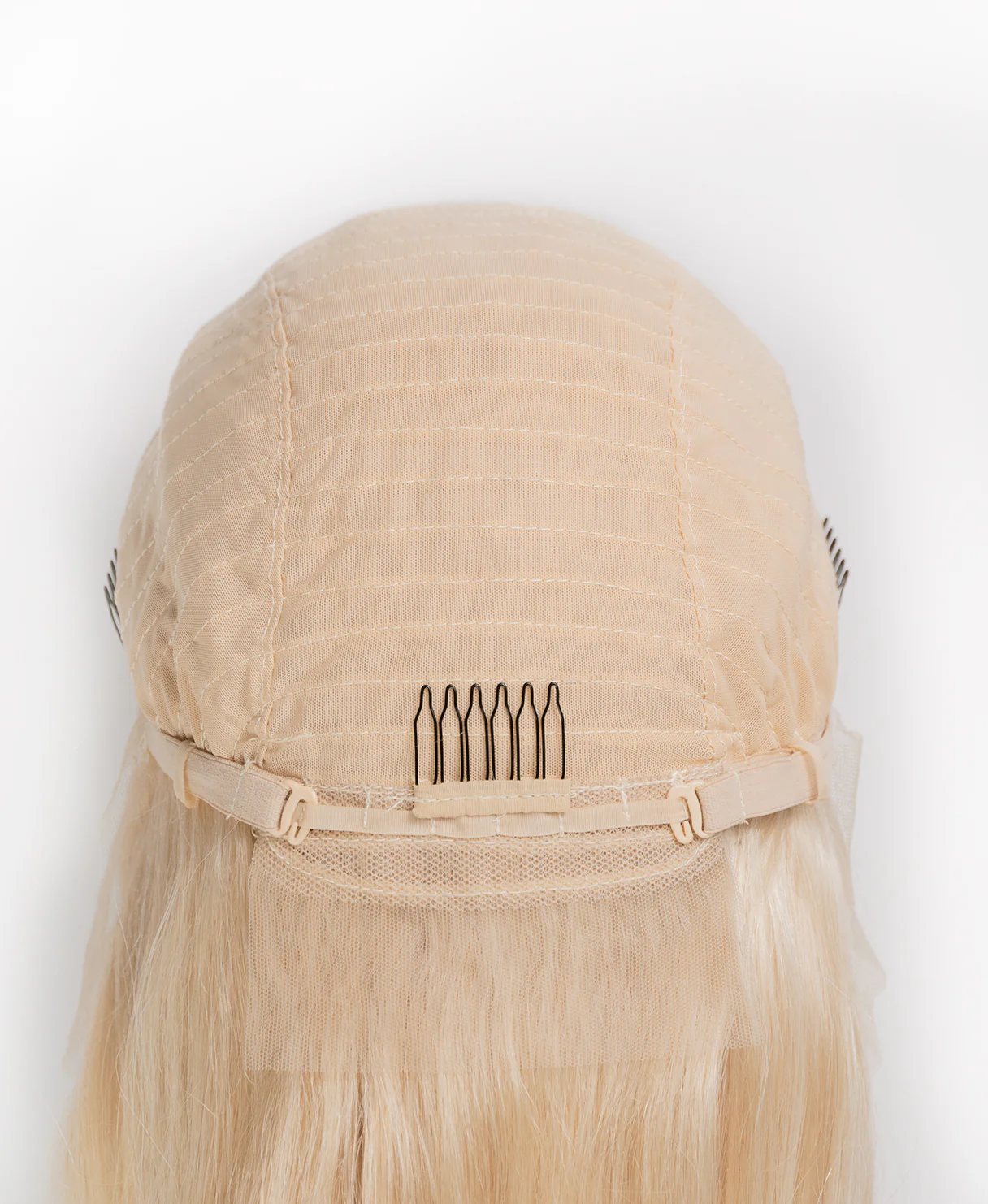 lace front human wig - 26" platinum blonde. - Image 5