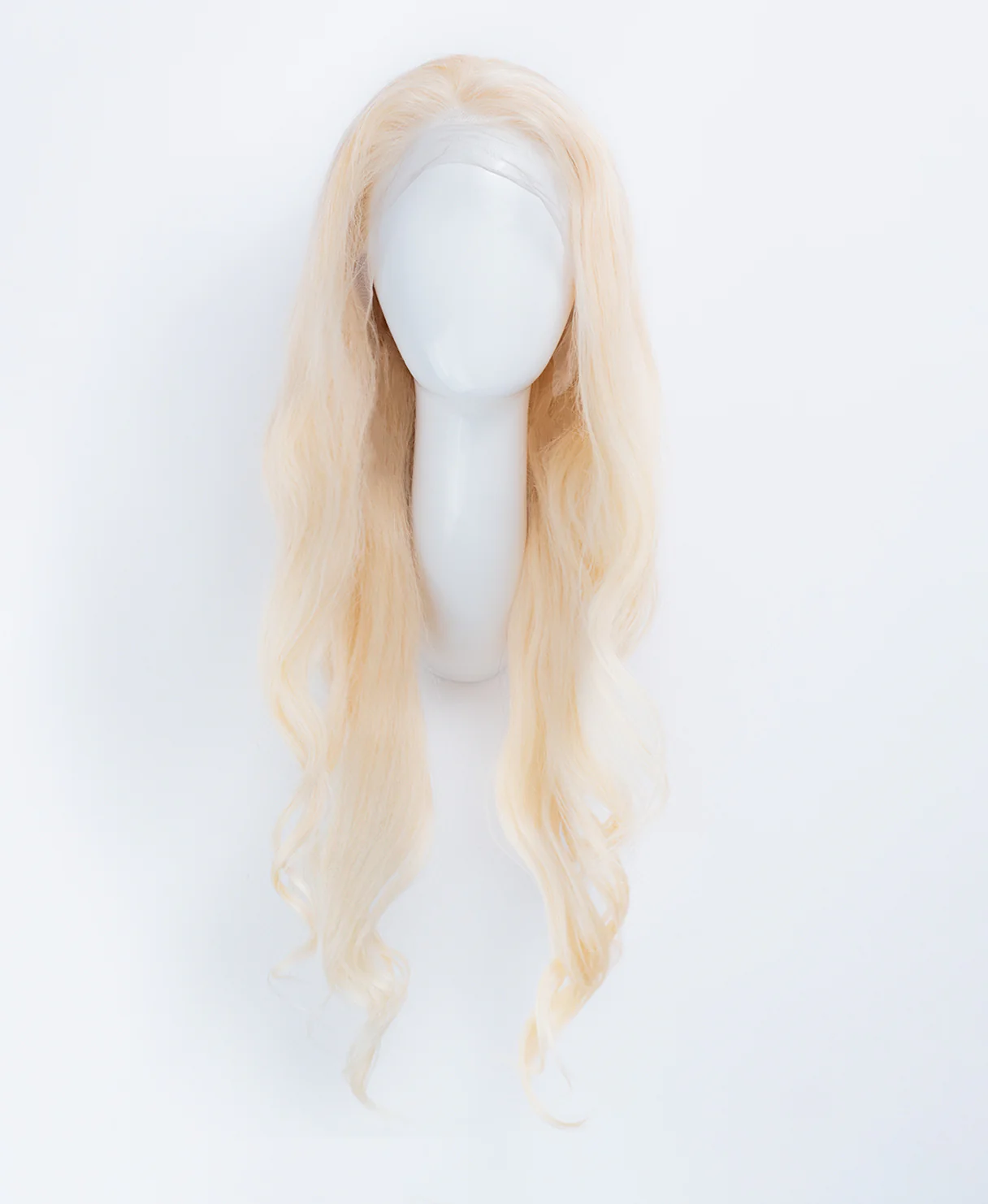 lace front human wig - 26" platinum blonde. - Image 8