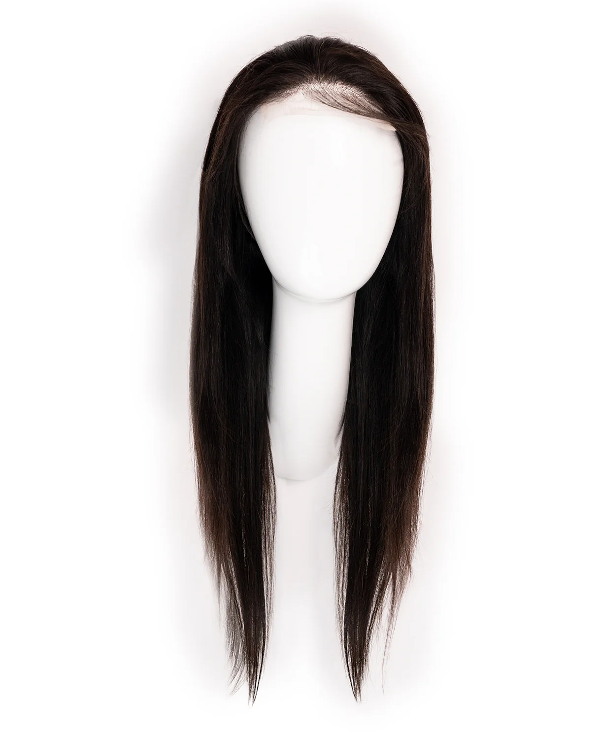 lace front human wig straight 4x4 - 20" natural black. - Image 8