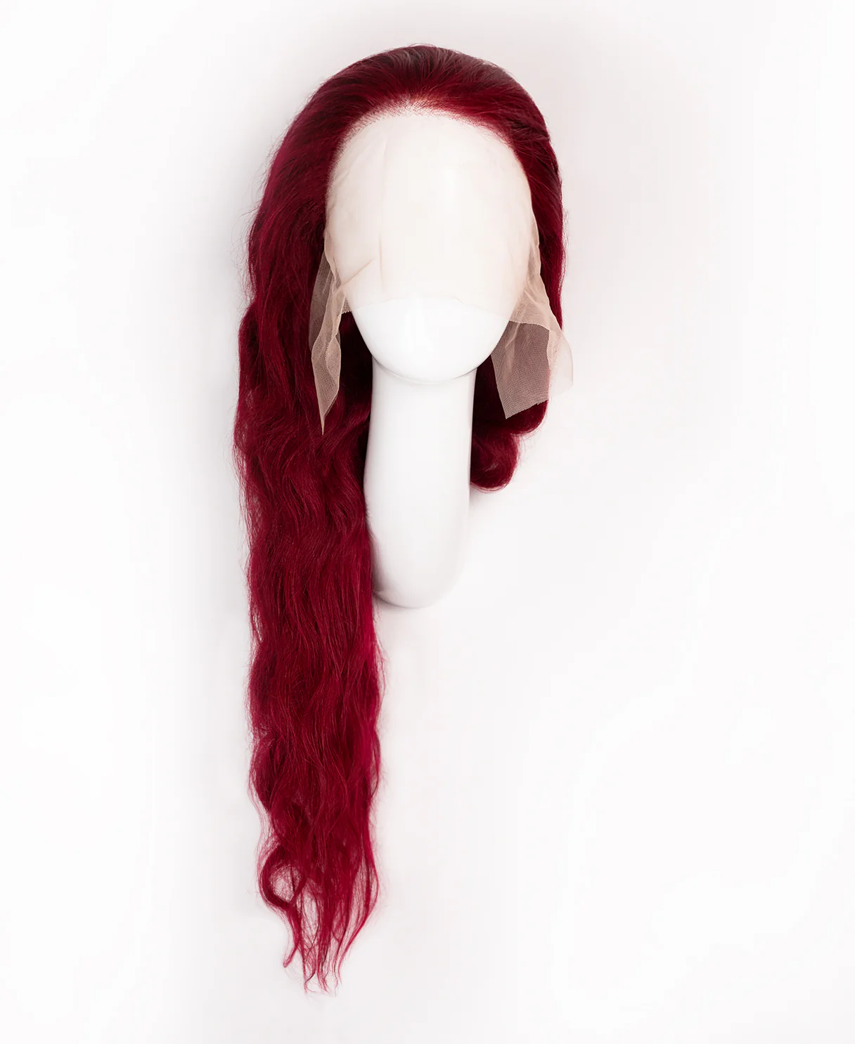 lace front human wig wavy 13x4 - 30" cherry red. - Image 6