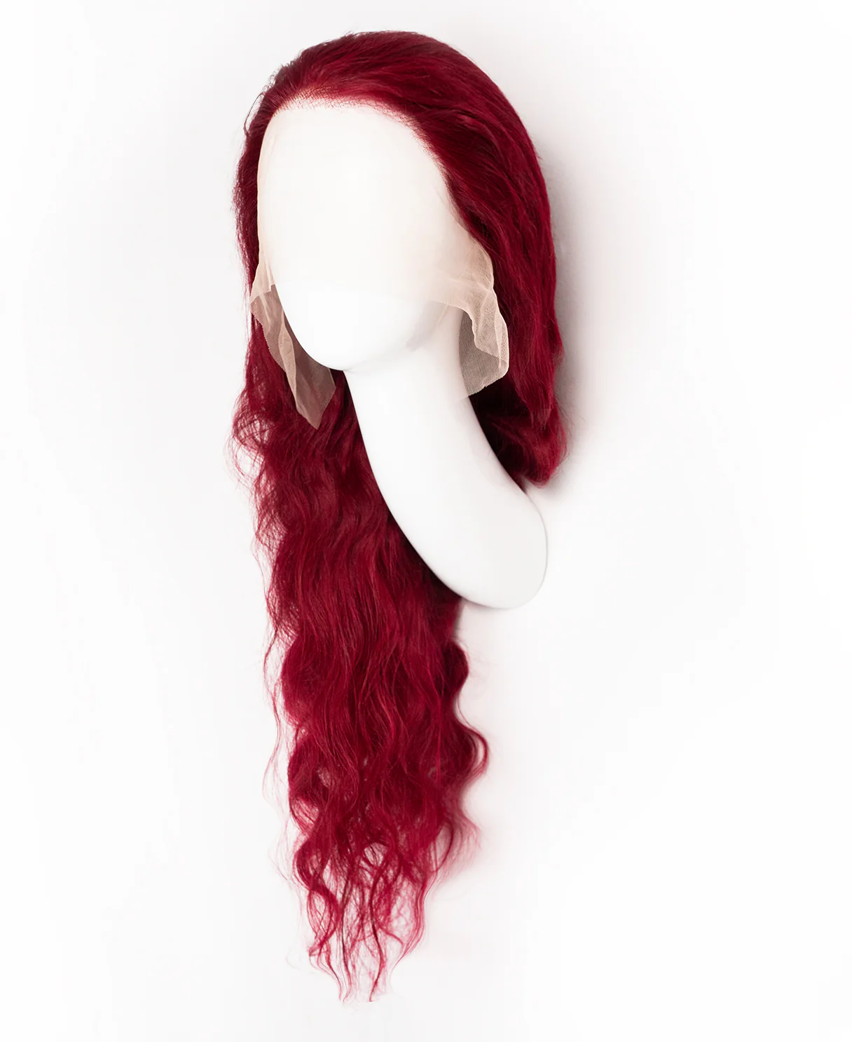 lace front human wig wavy 13x4 - 30" cherry red. - Image 7