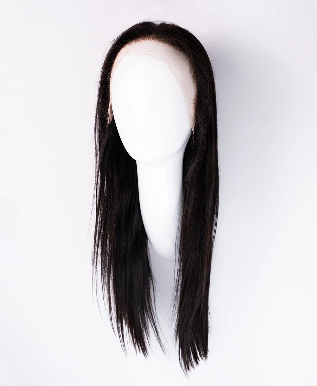lace front layered human wig - 16" natural black. - Image 7