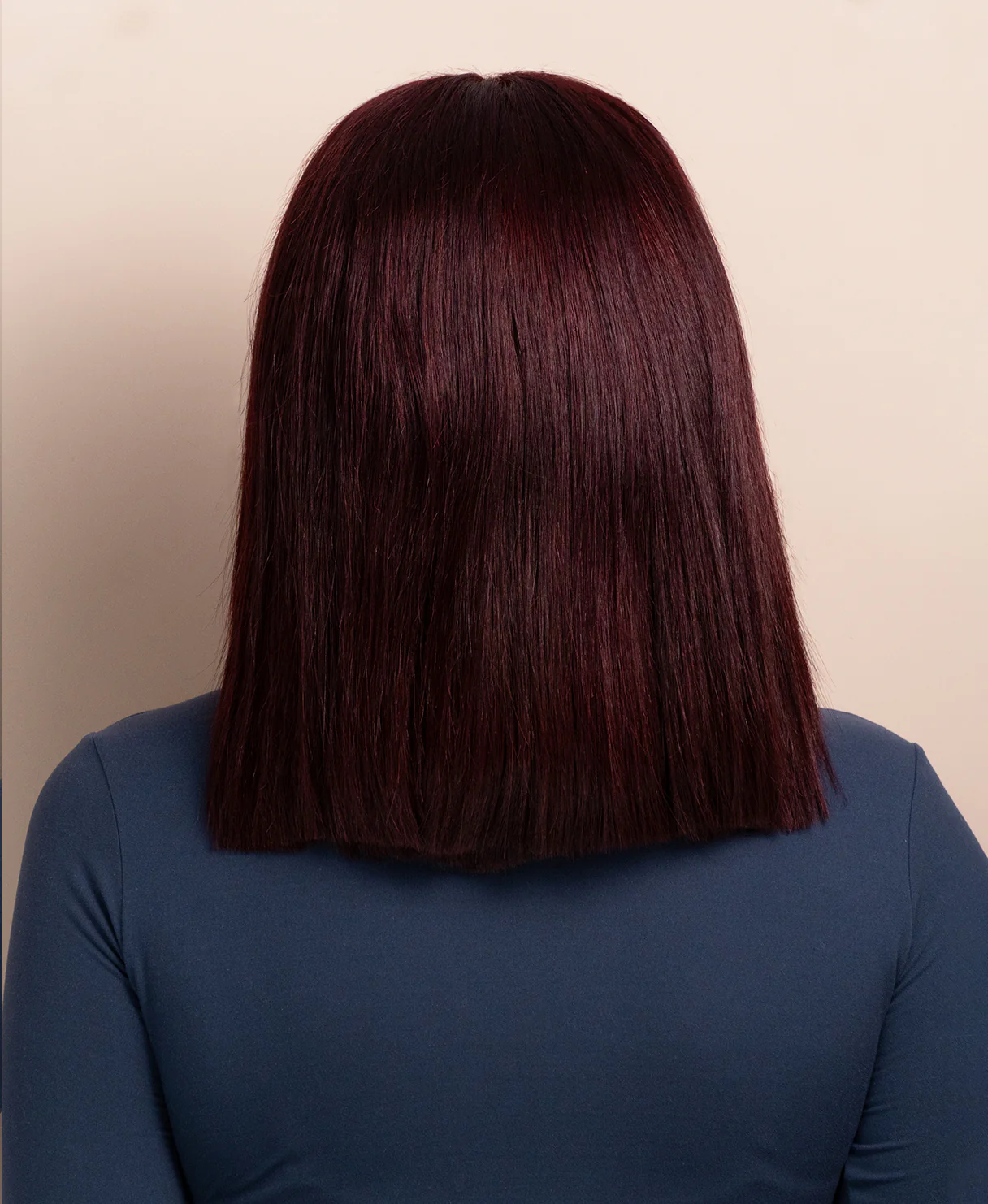 long bob human wig - 10" red money piece highlights. - Image 5