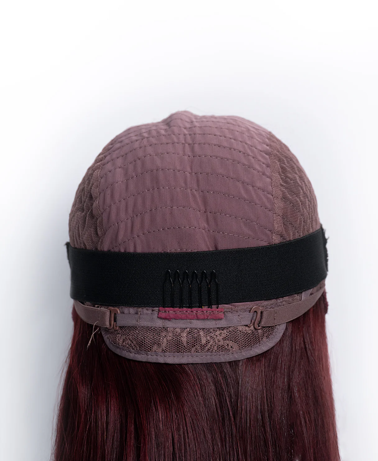 long bob human wig - 10" red money piece highlights. - Image 8