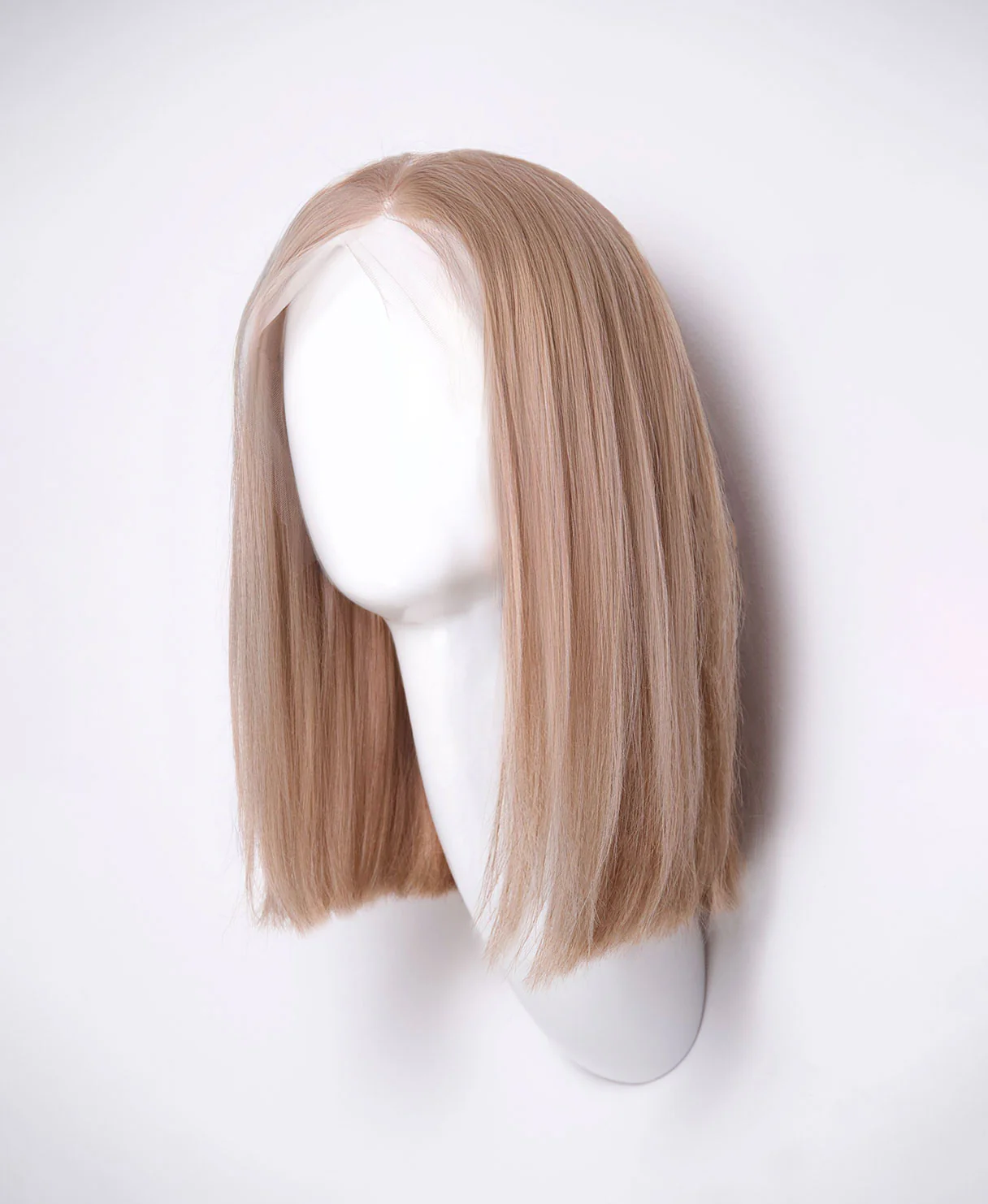 long bob human wig  - 12" ash blonde. - Image 4