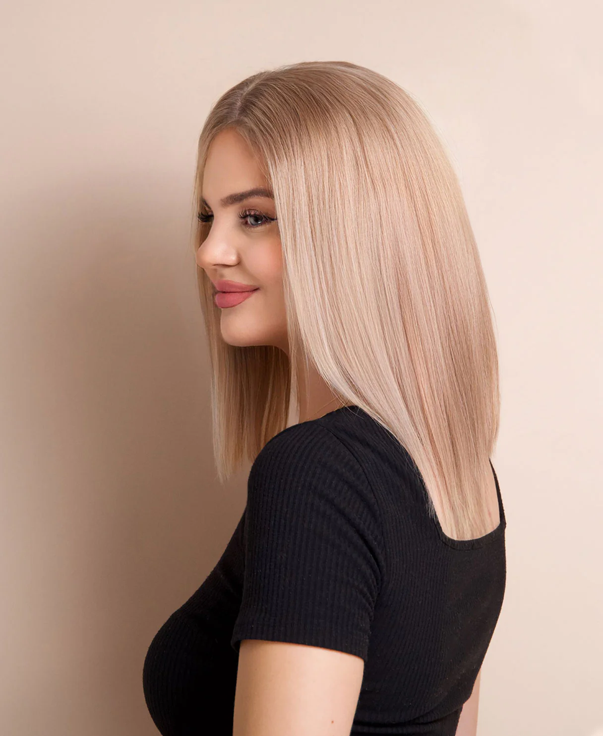 long bob human wig  - 12" ash blonde. - Image 6