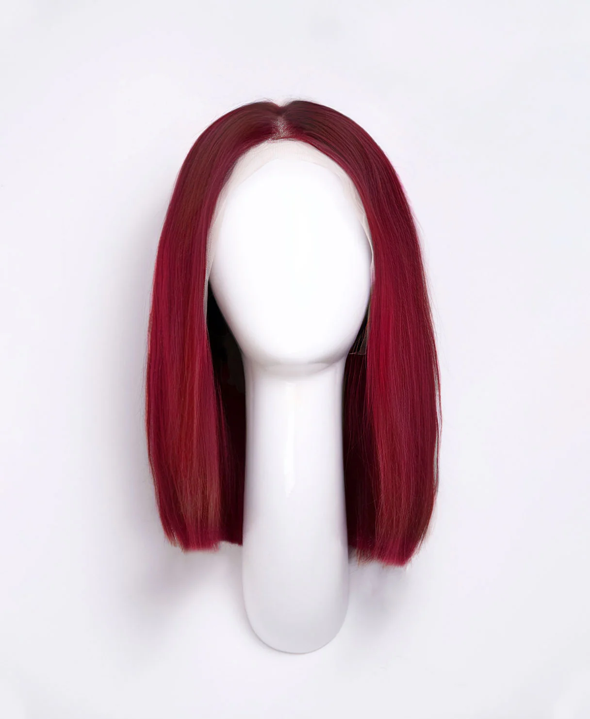 long bob human wig - 12" cherry red. - Image 4