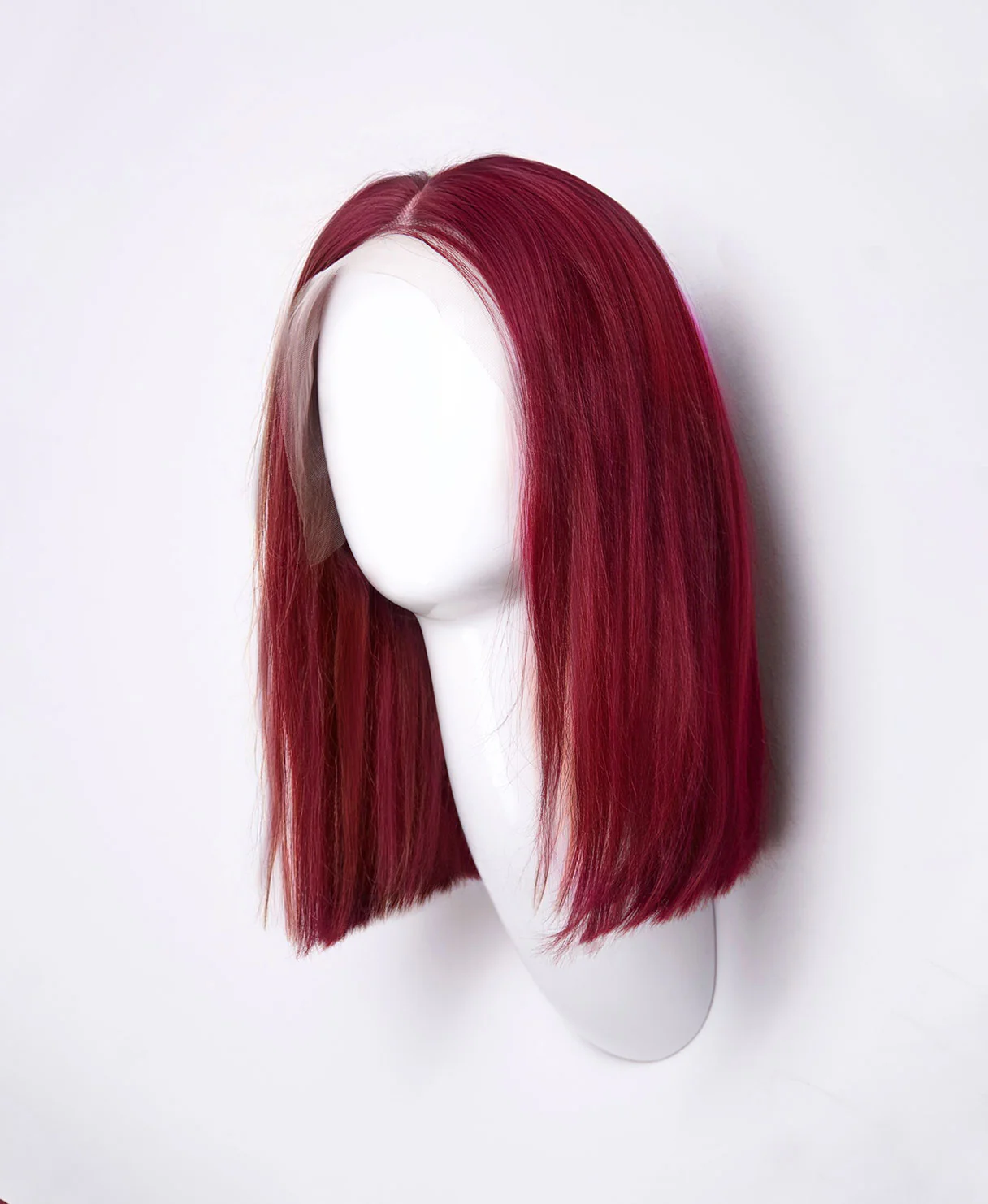 long bob human wig - 12" cherry red. - Image 5