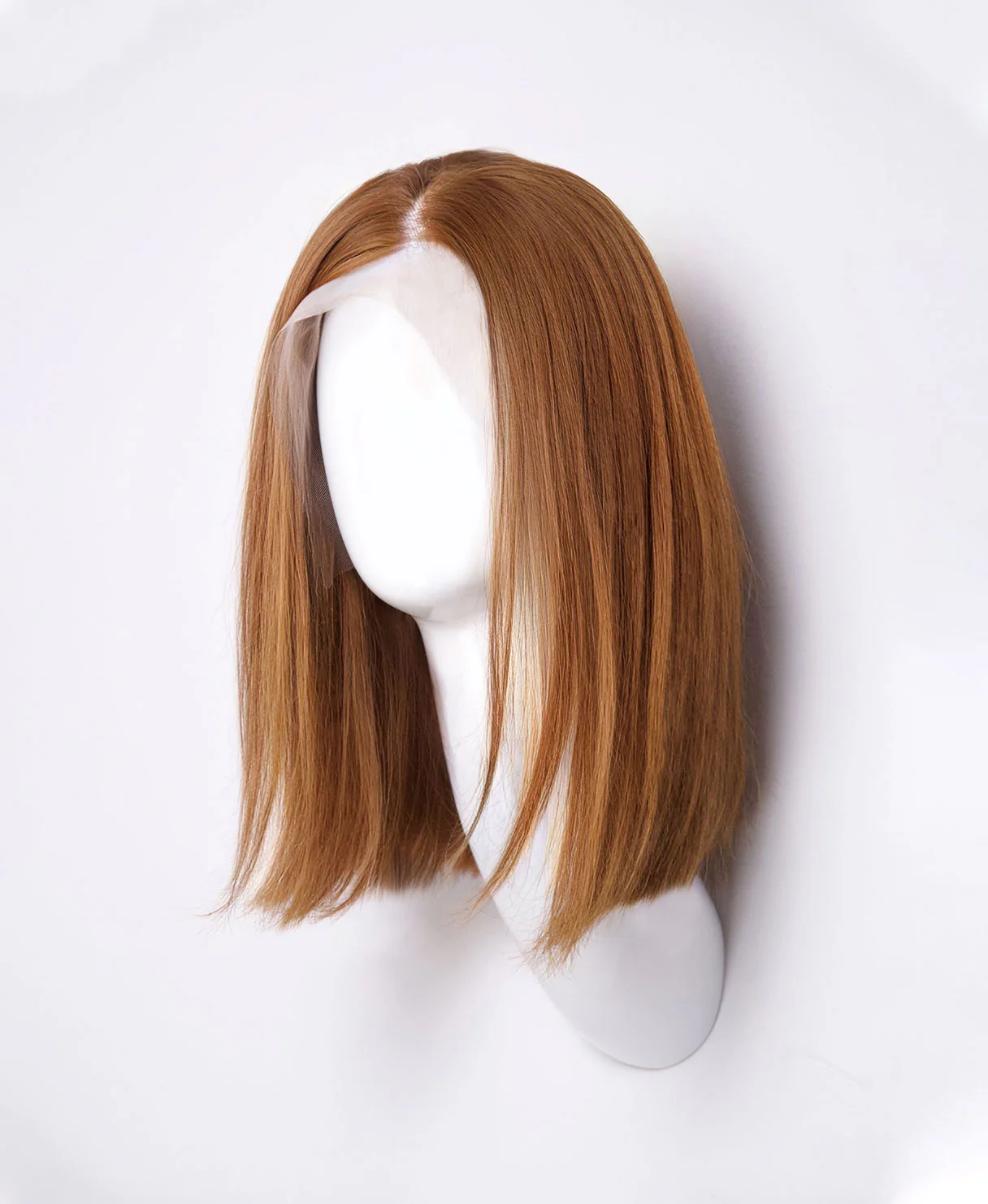 long bob human wig - 12" light brown. - Image 4