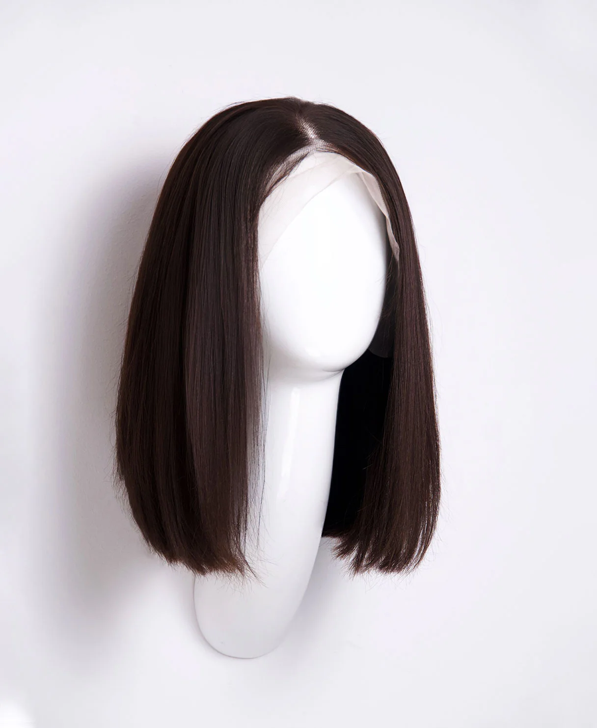 long bob human wig  - 12" natural black. - Image 3