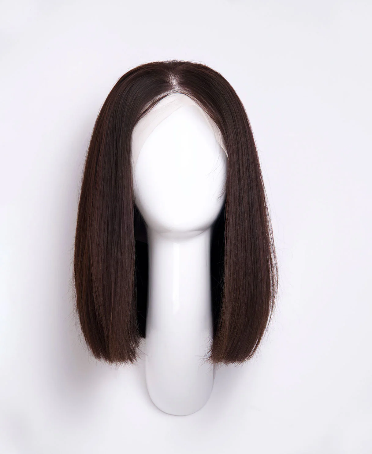 long bob human wig  - 12" natural black. - Image 4