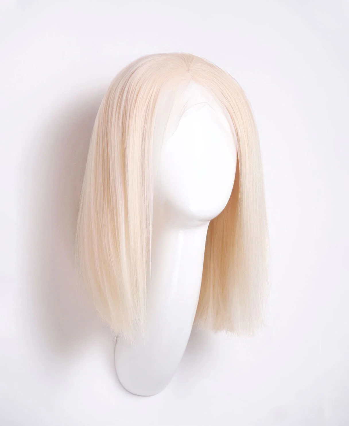 long bob human wig  - 12" platinum blonde. - Image 4