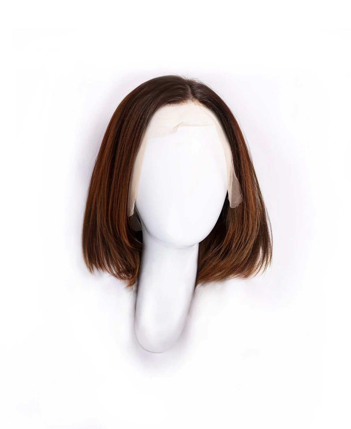 long bob human wig - 12" rooted brown. - Image 6