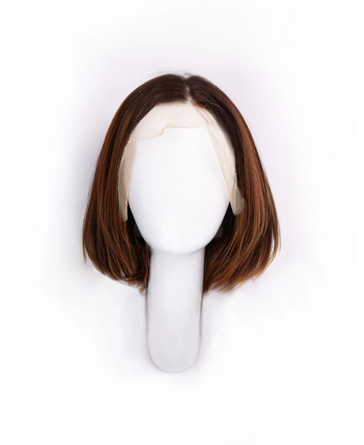 long bob human wig - 12" rooted brown. - Image 7