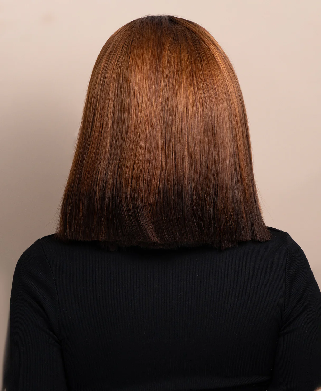 long bob human wig - 12" brown melt. - Image 5