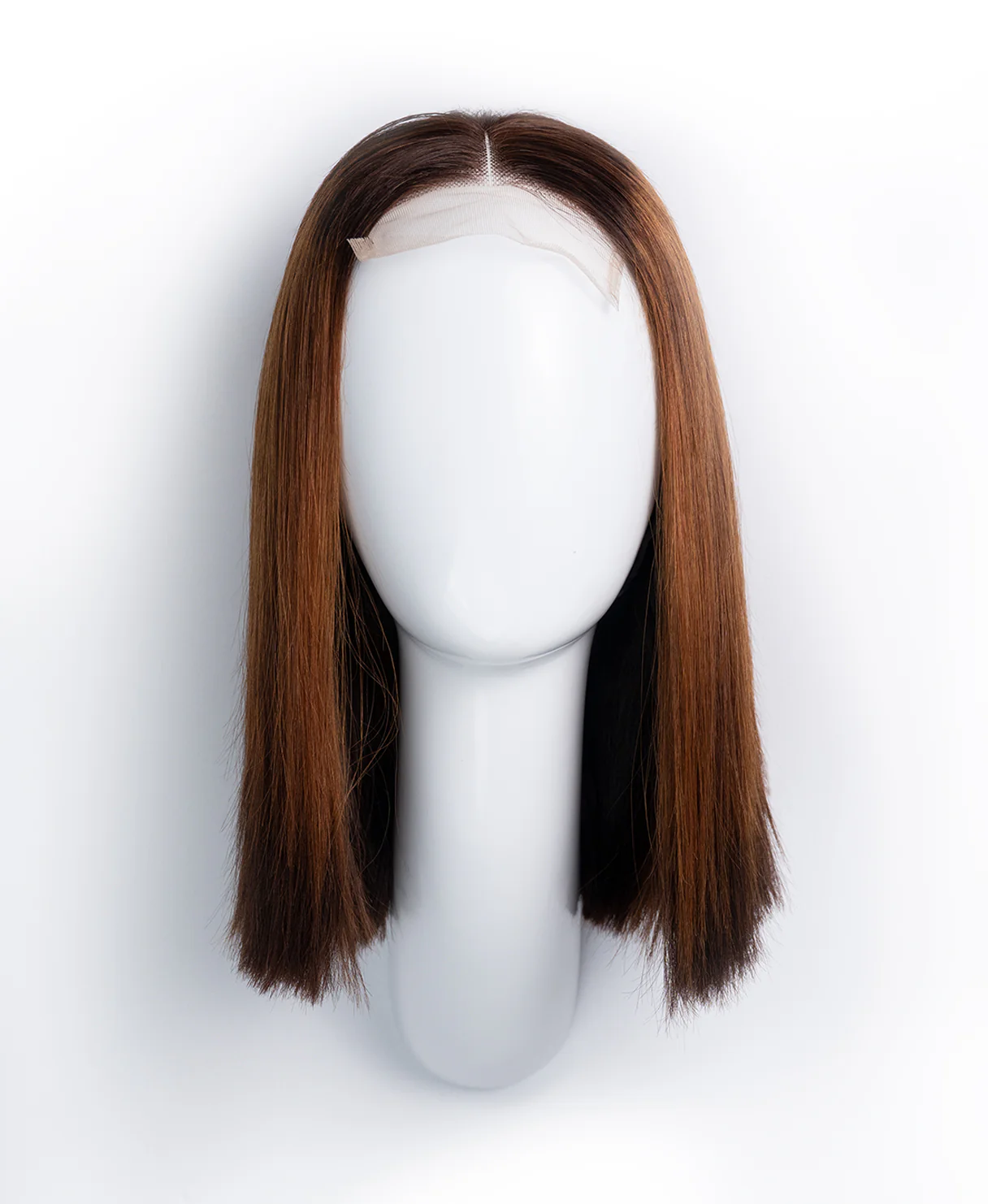 long bob human wig - 12" brown melt. - Image 6