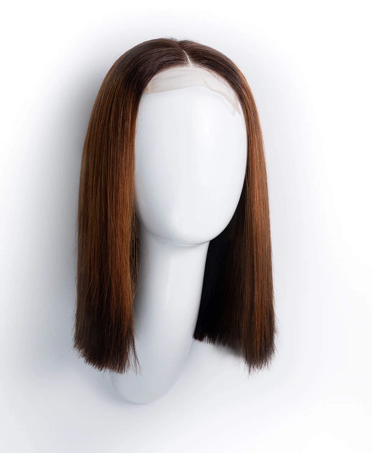 long bob human wig - 12" brown melt. - Image 7