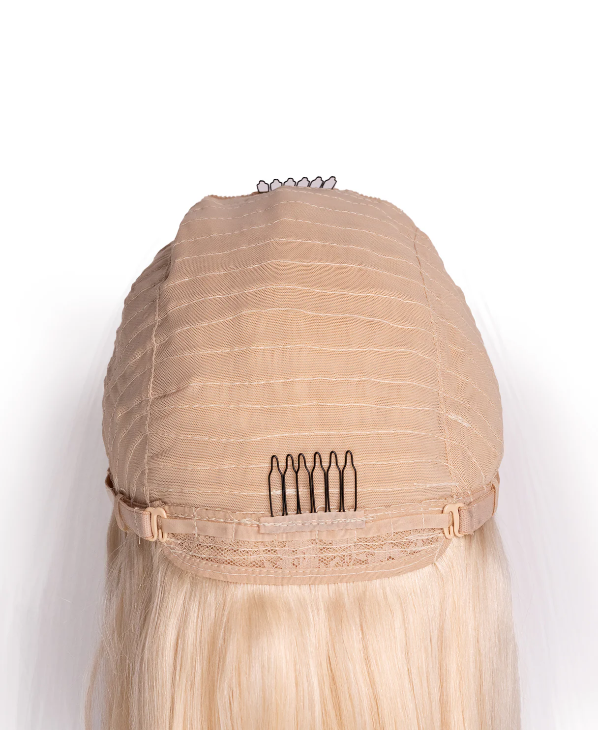 long bob with fringe human wig - 16" platinum blonde. - Image 8