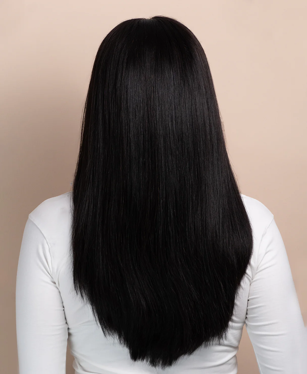 long layers human wig - 18" jet black. - Image 6