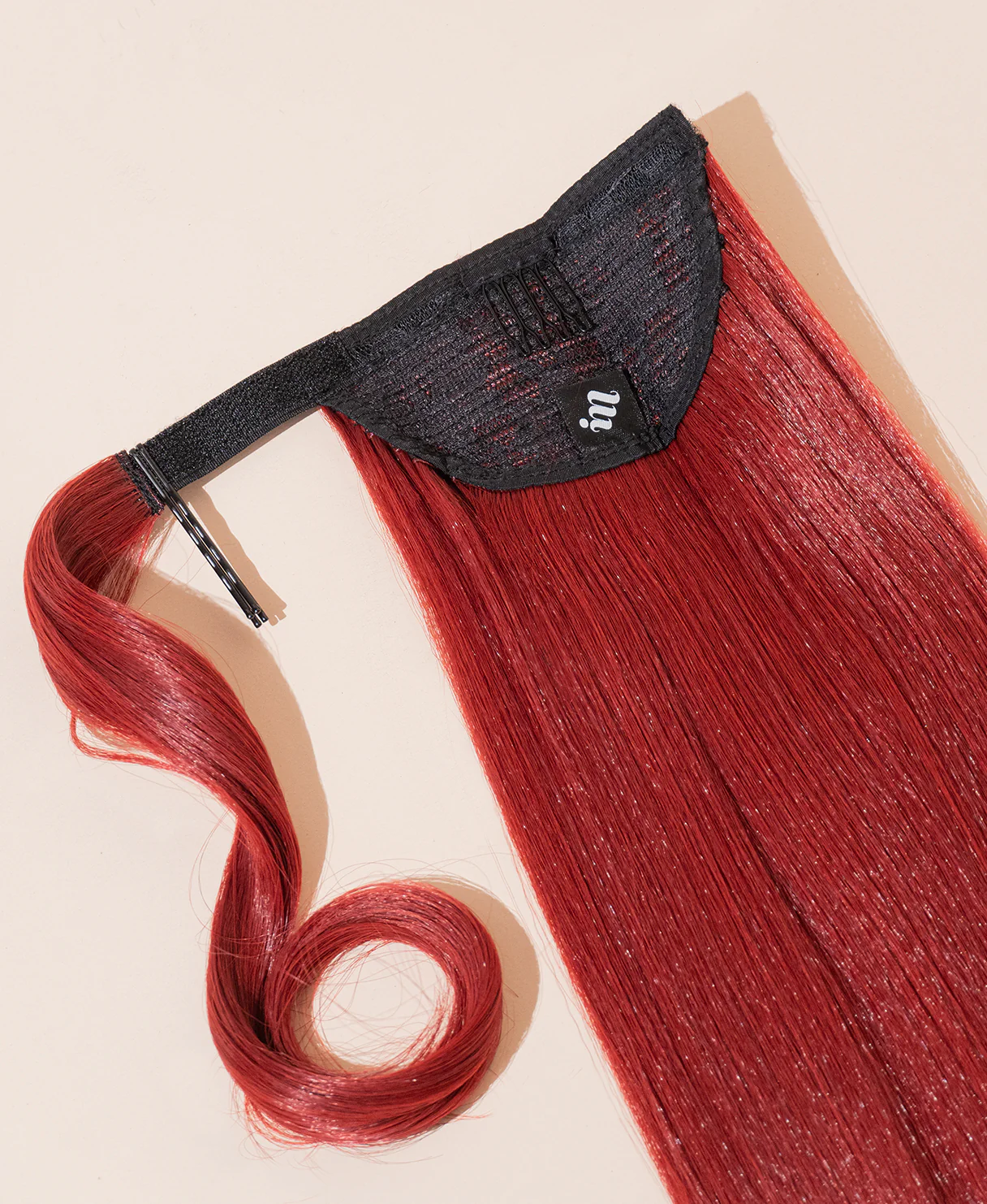 vegan fiber long straight ponytail - ruby 26". - Image 2