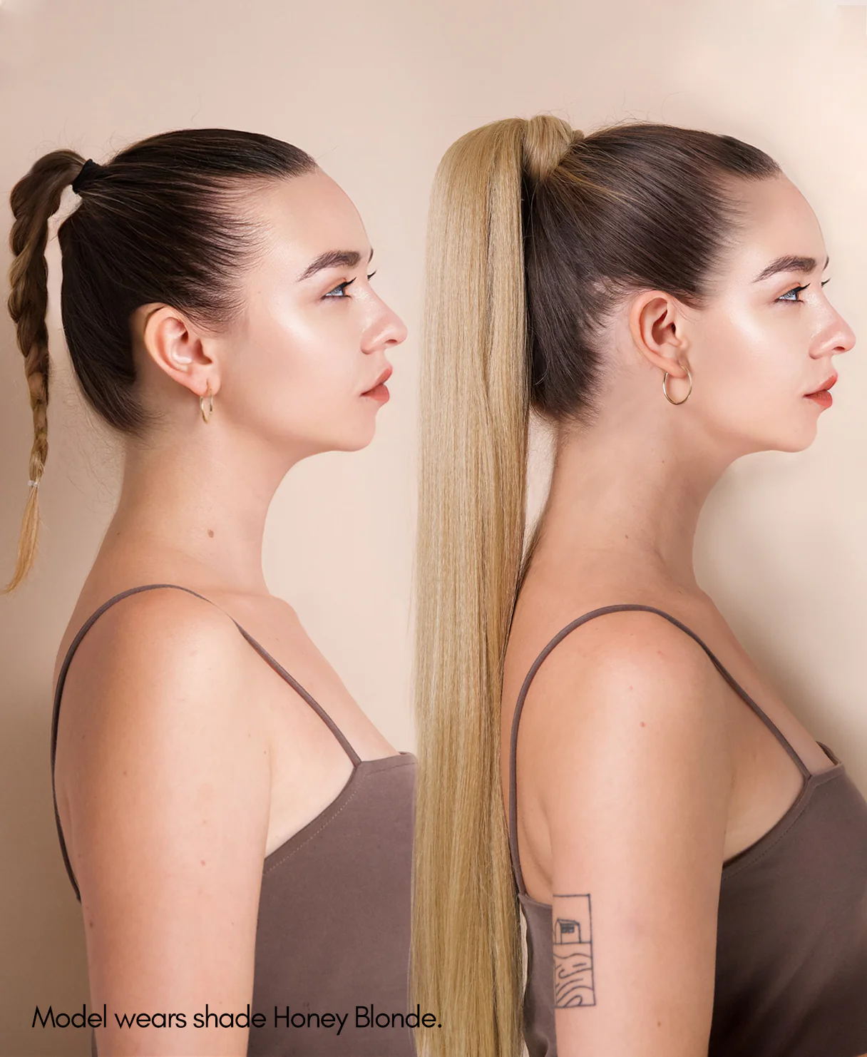 vegan fiber long straight ponytail - ruby 26". - Image 3