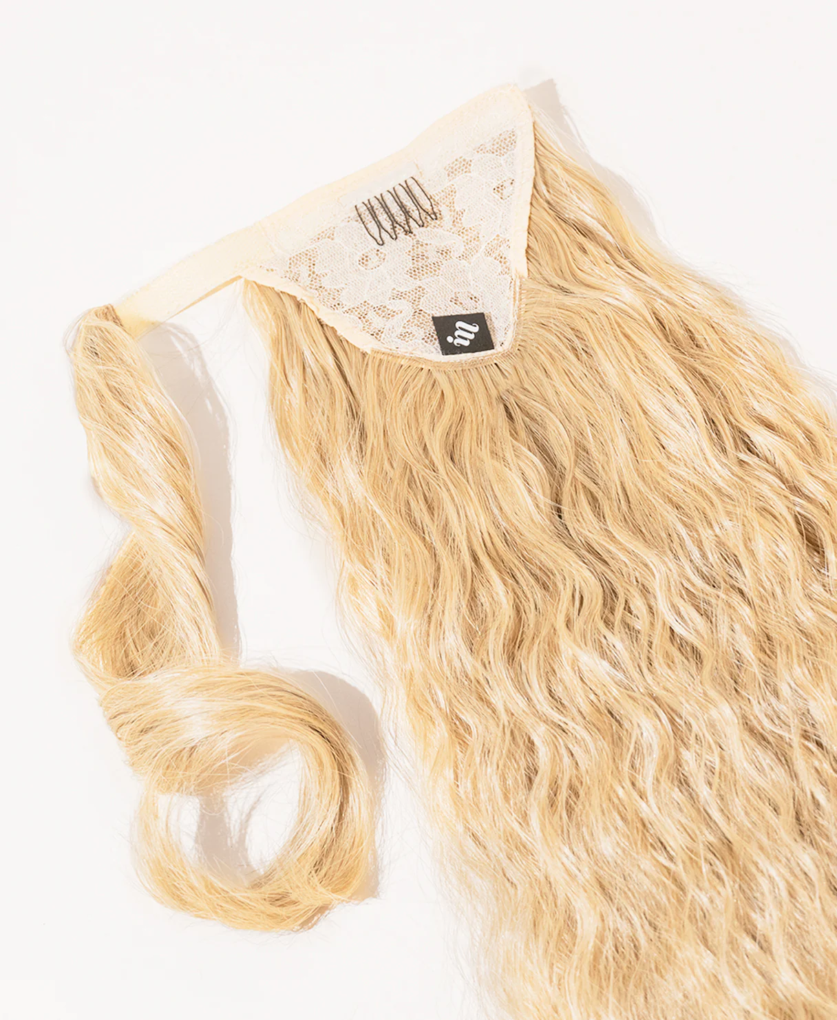 vegan fiber long wavy ponytail - champagne 26". - Image 2