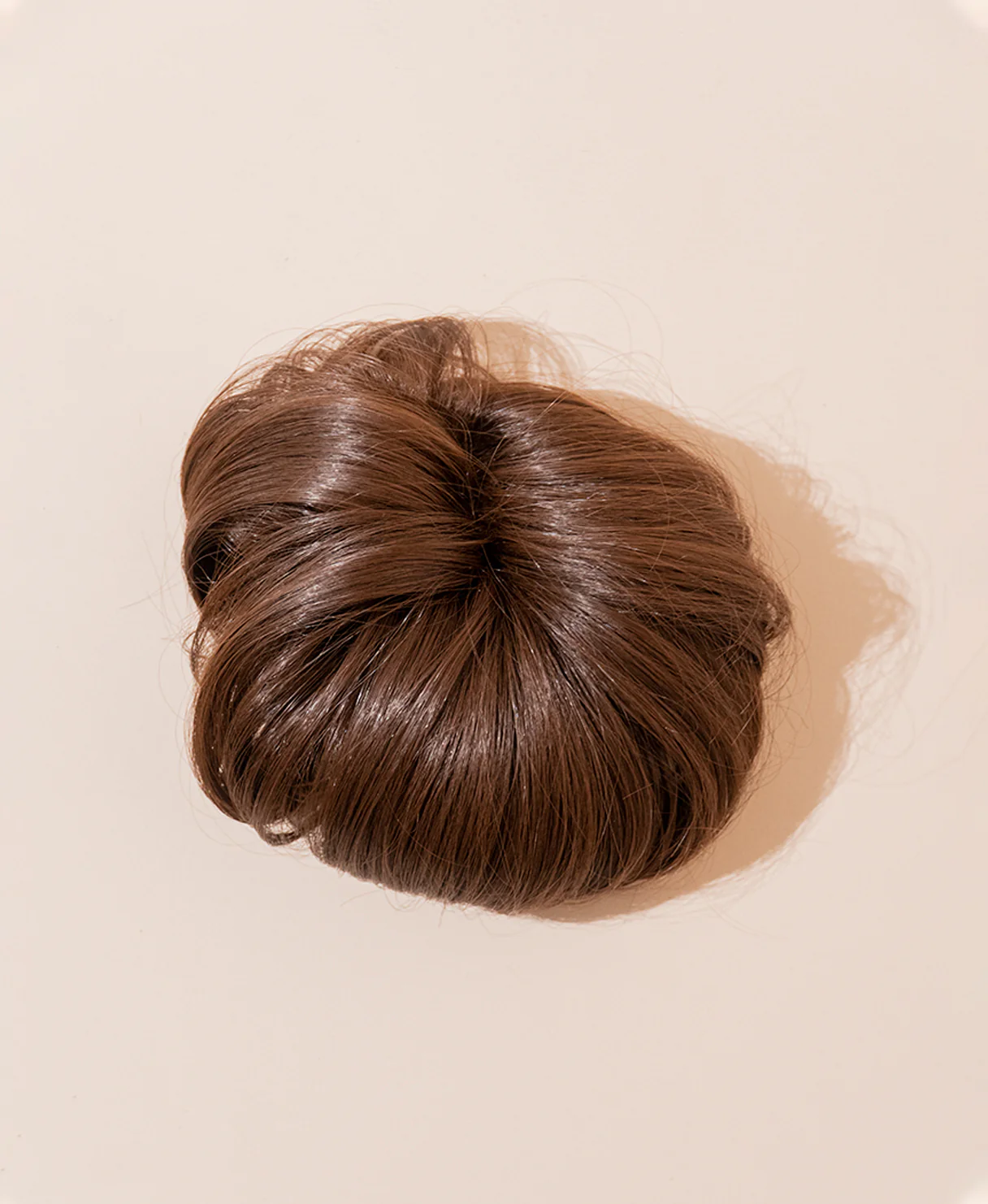 vegan fiber messy bun - chocolate brown. - Image 2