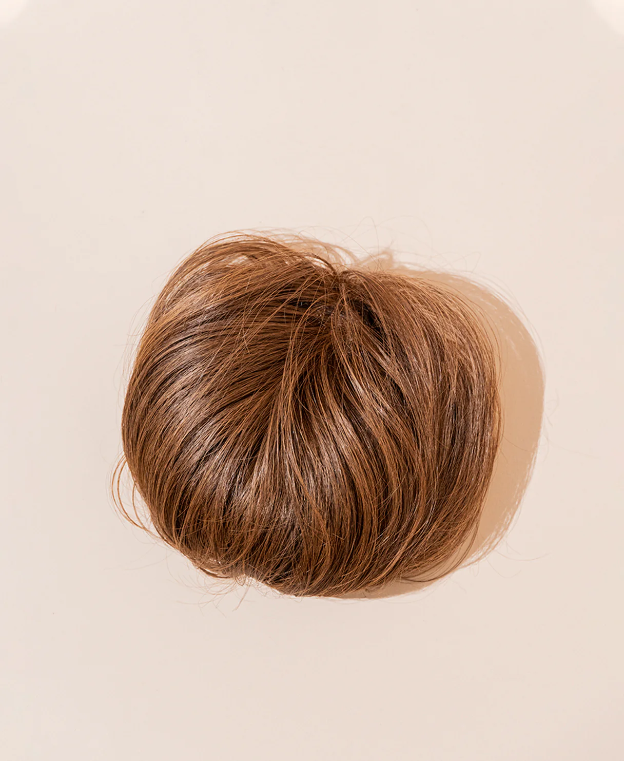 vegan fiber messy bun - mixed brown. - Image 2