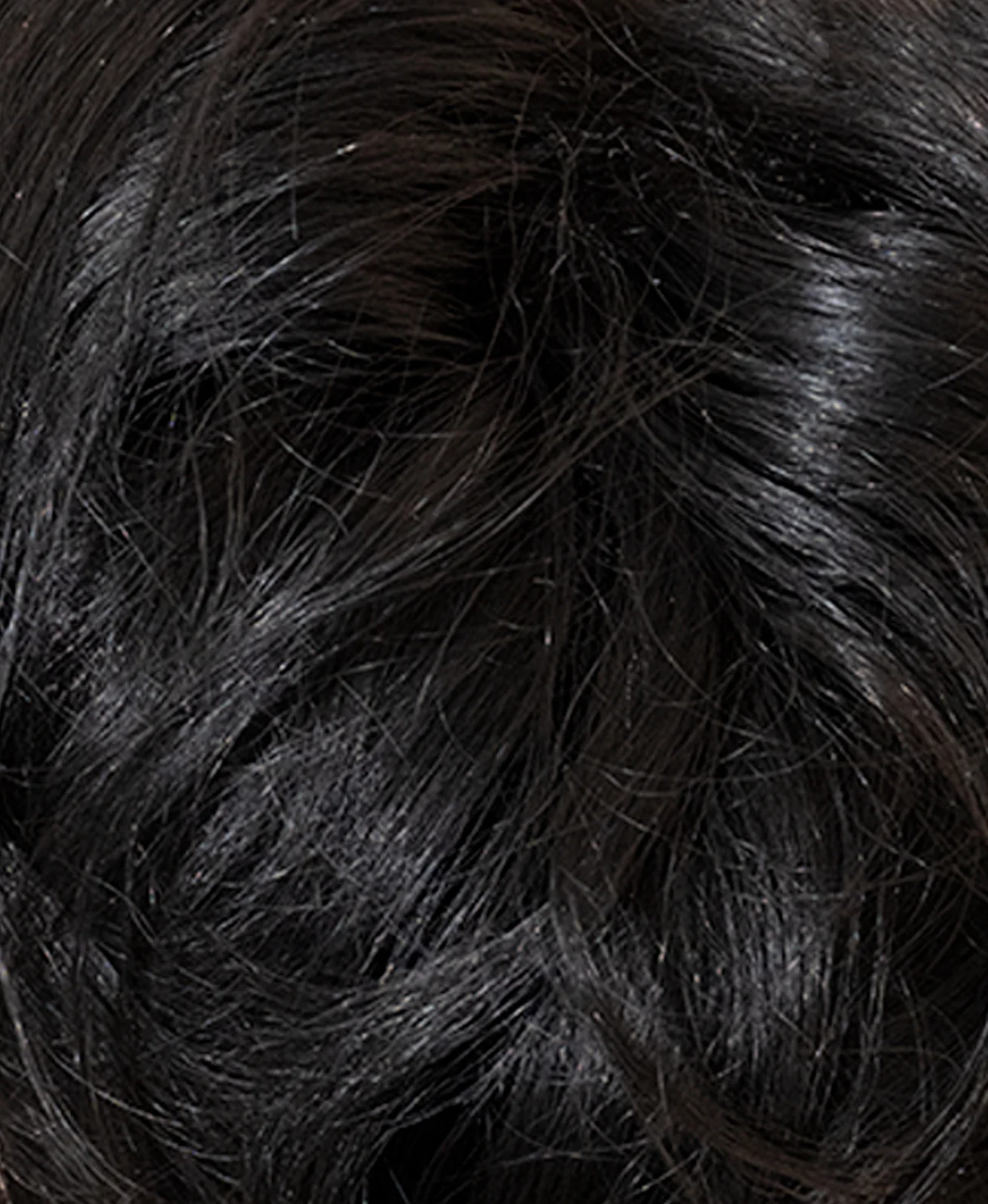 vegan fiber messy bun - natural black. - Image 4