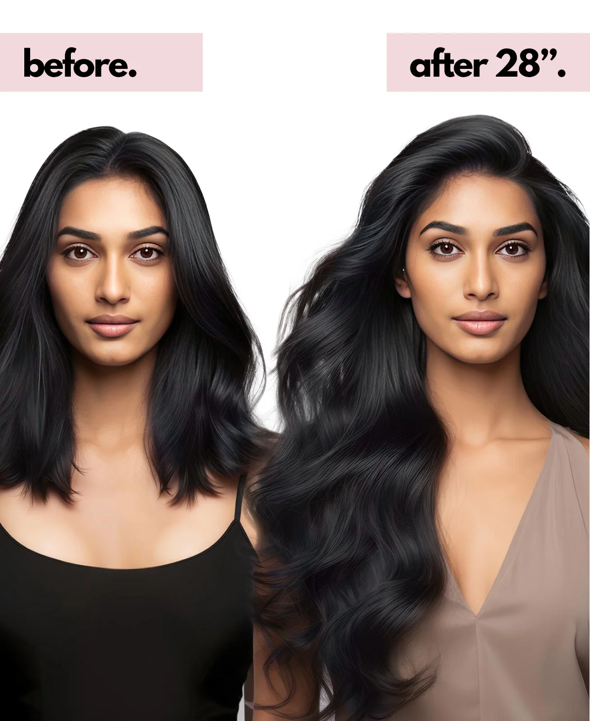 clip-in hair extensions jet black. - Image 4