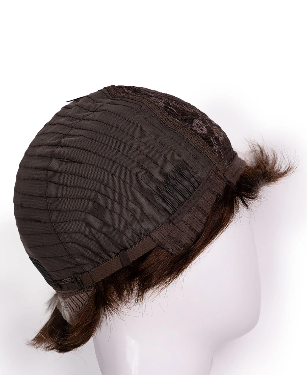 pixie cut human wig - 6" chocolate brown. - Image 7