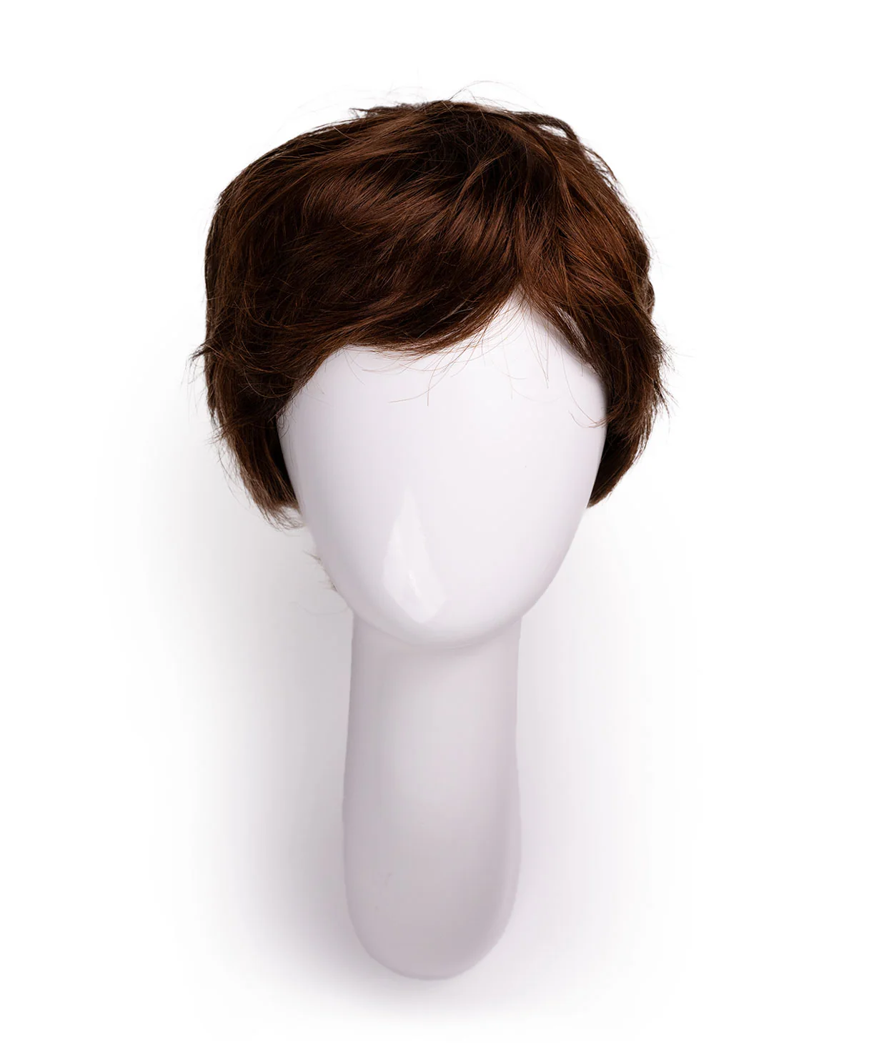pixie cut human wig - 6" medium brown. - Image 5