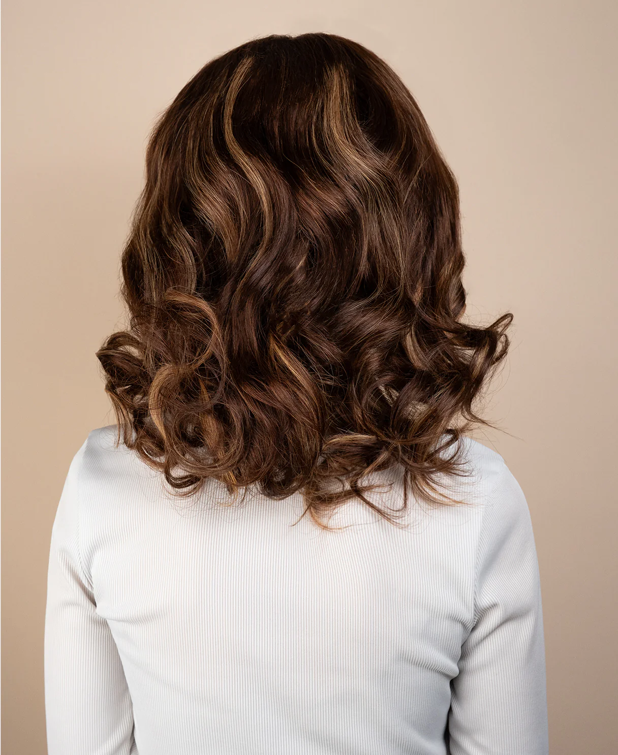 put on & go human wig blowout - 14" ashy brown balayage. - Image 2