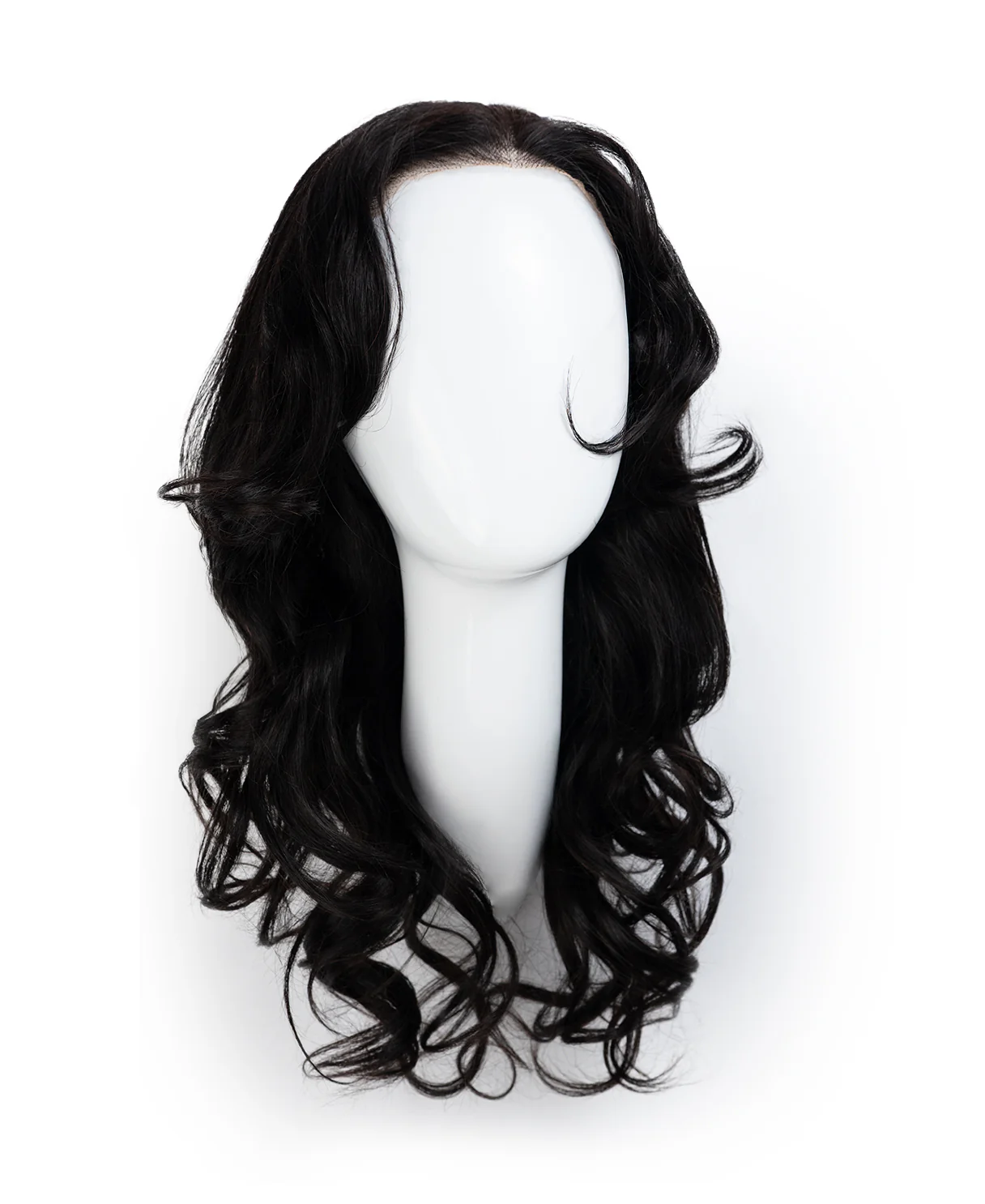 put on & go human wig blowout - 20" natural black. - Image 6