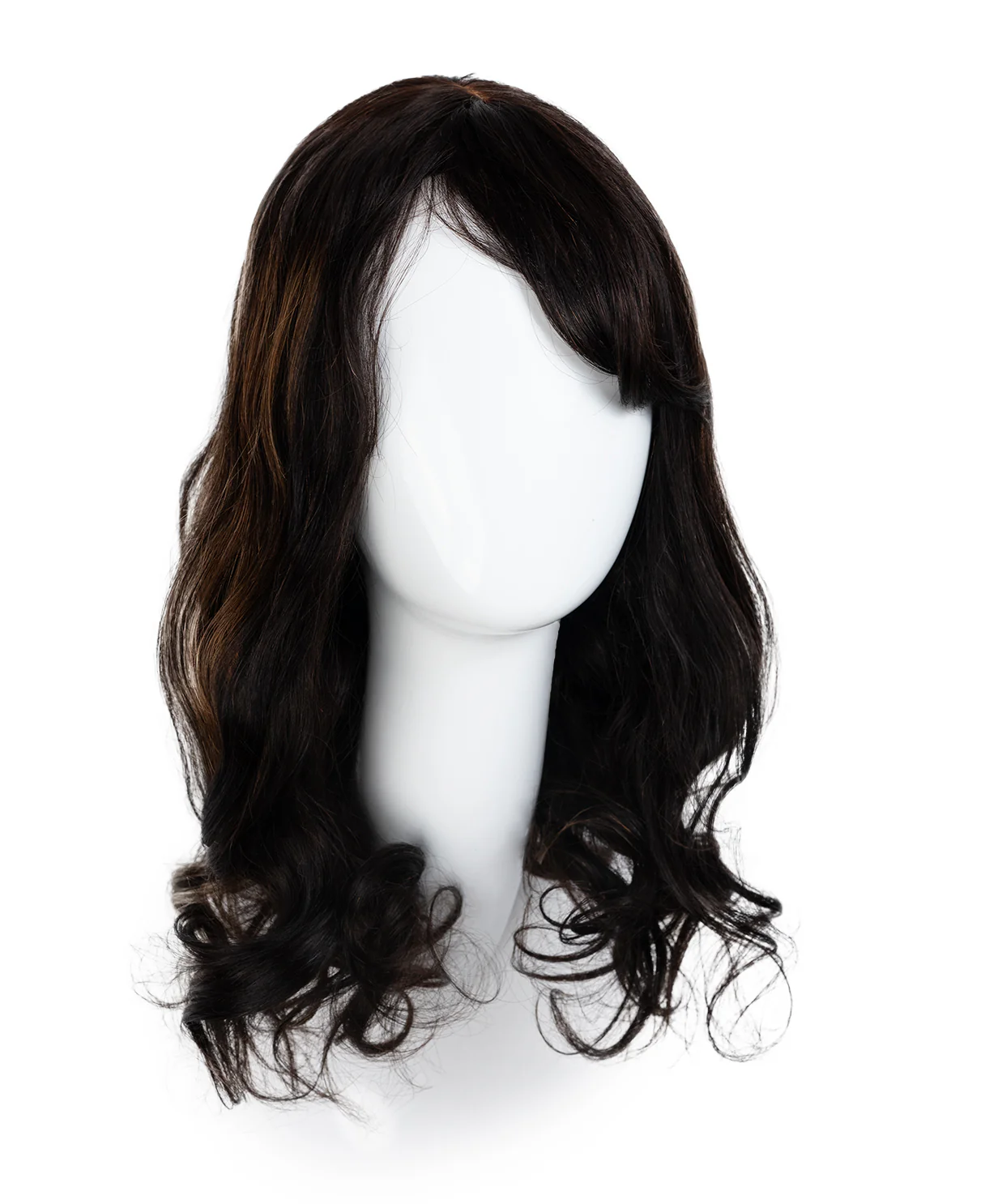 put on & go human wig - 16" brown melt with bangs. - Image 6