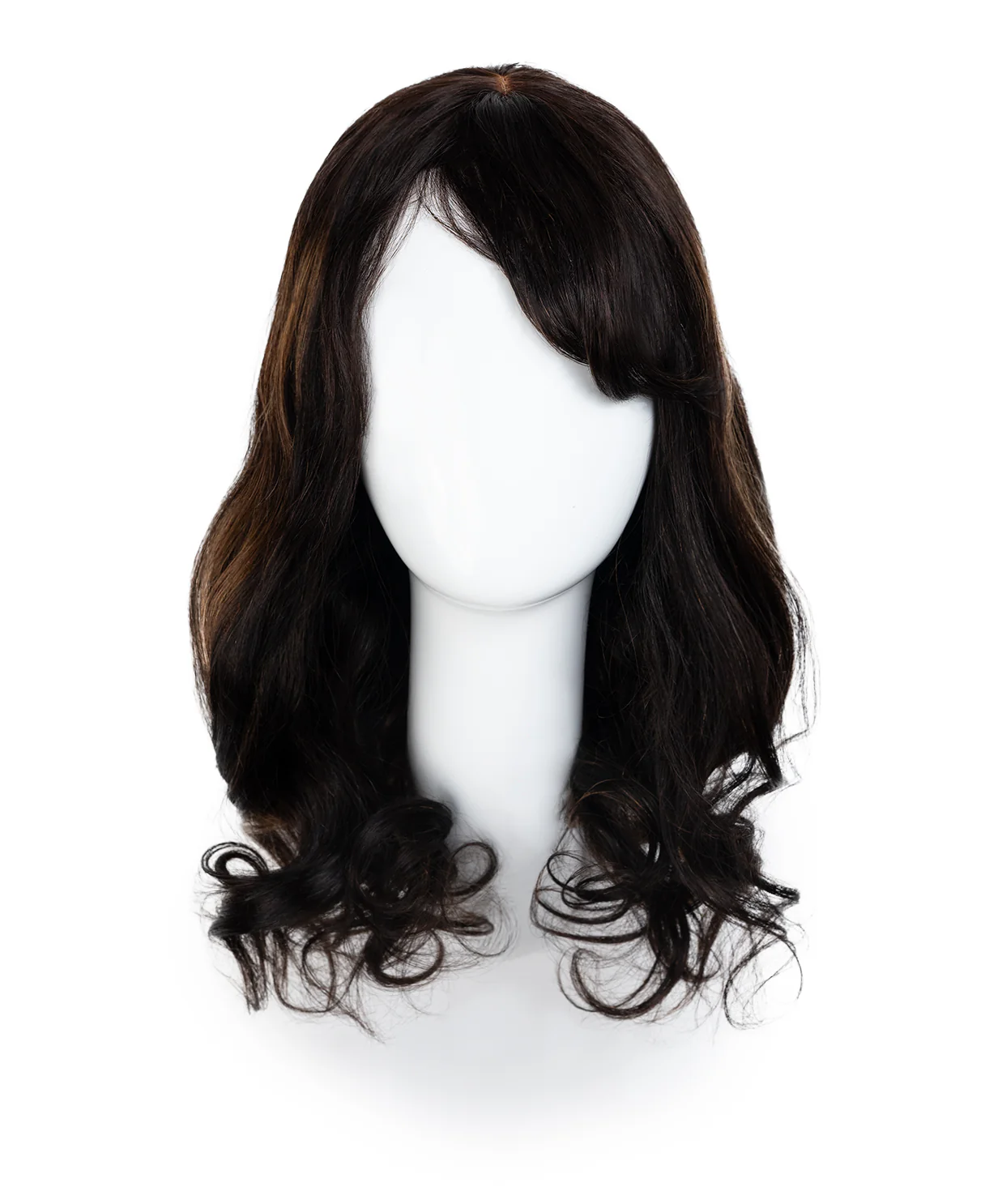 put on & go human wig - 16" brown melt with bangs. - Image 7