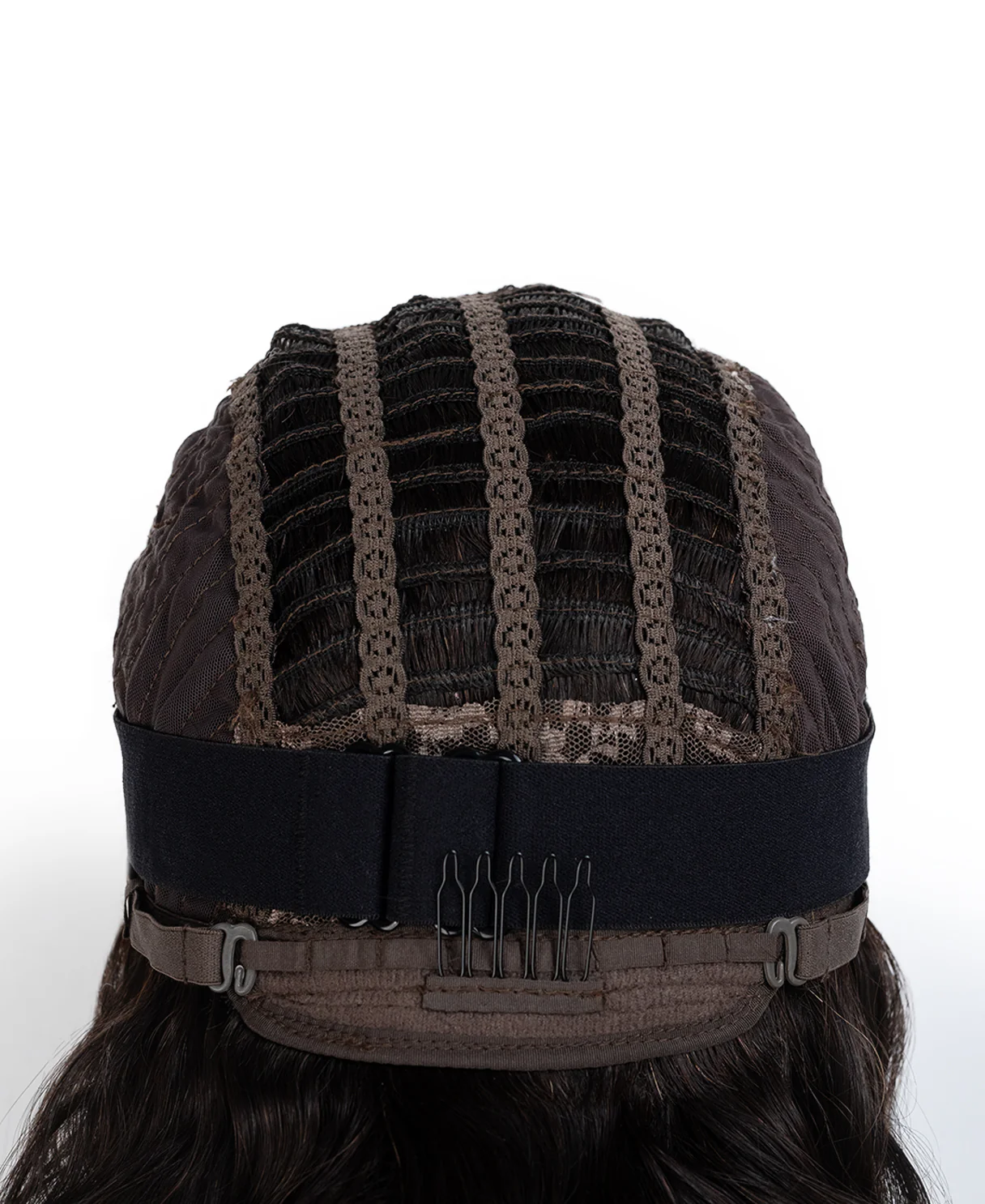 put on & go human wig - 16" brown melt with bangs. - Image 9