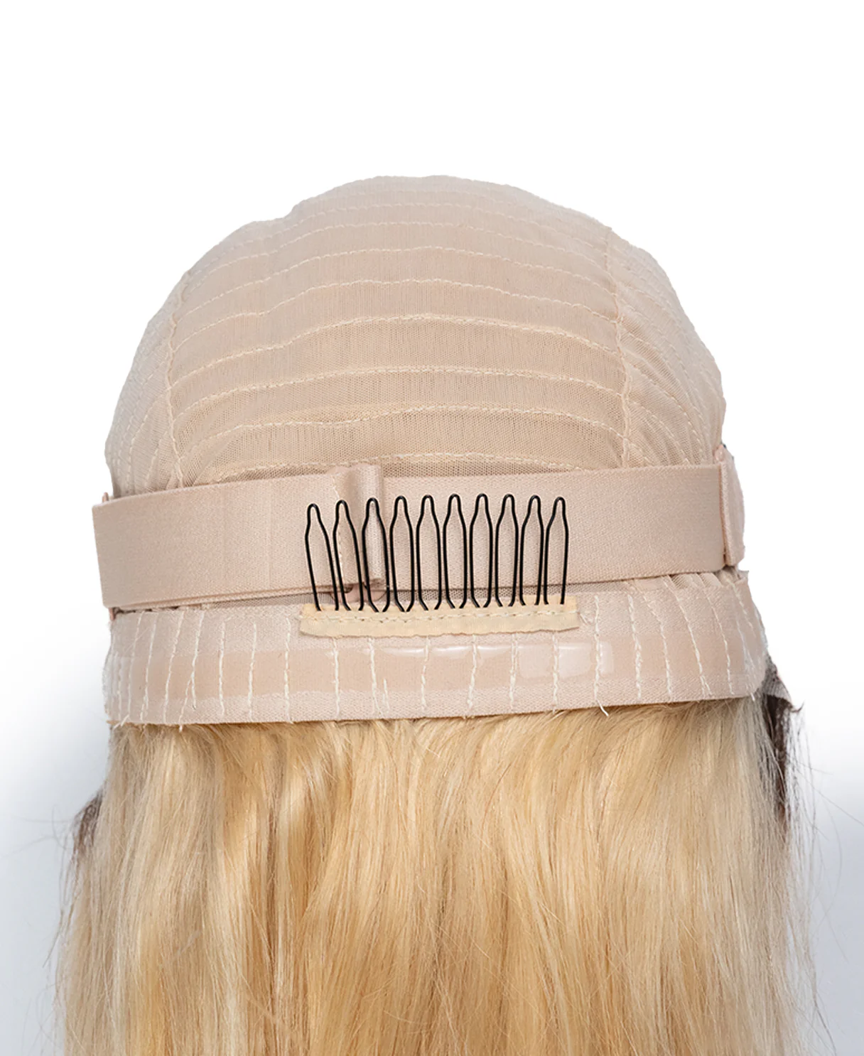 put on & go human wig - 20" rooted blonde. - Image 6