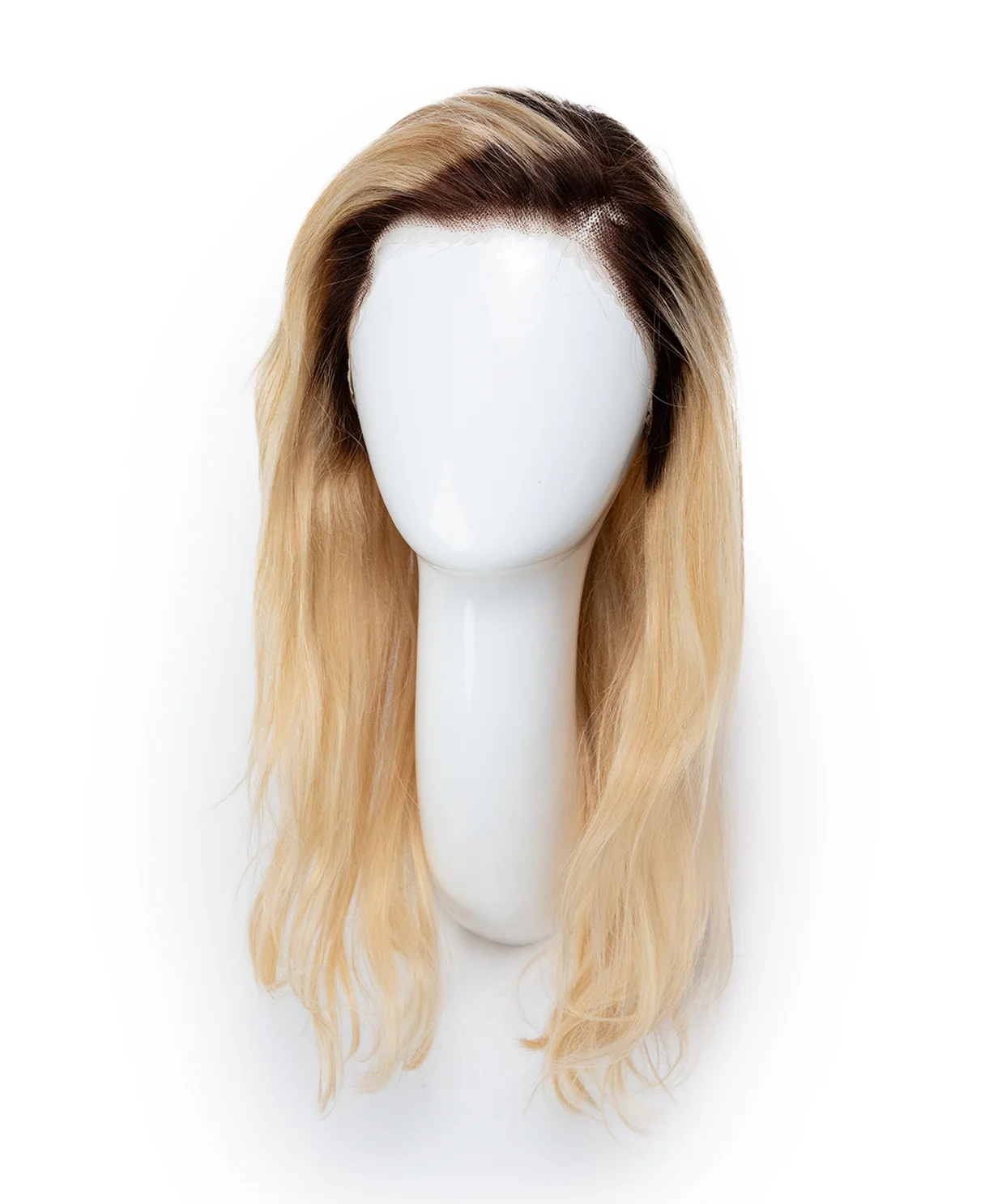 put on & go human wig - 20" rooted blonde. - Image 7