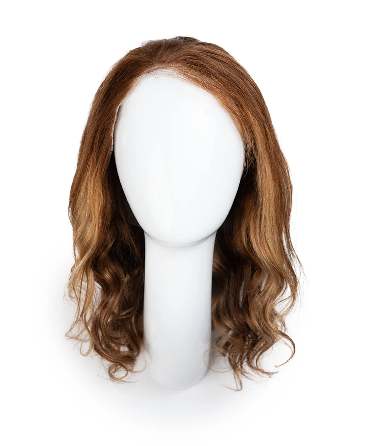 put on & go pre-cut lace wavy human wig - 16" caramel balayage. - Image 6