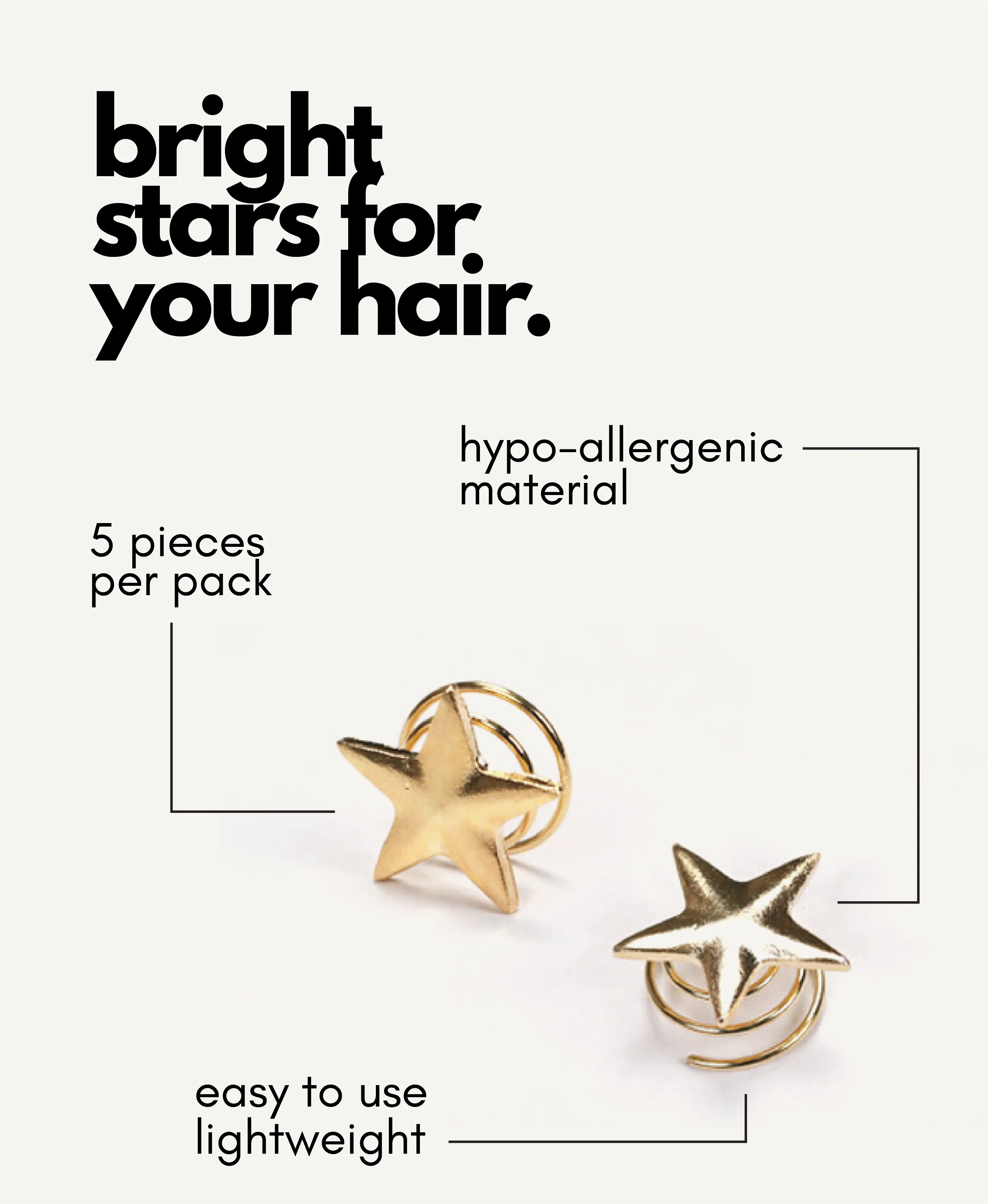 star shaped hair clips. - Image 4