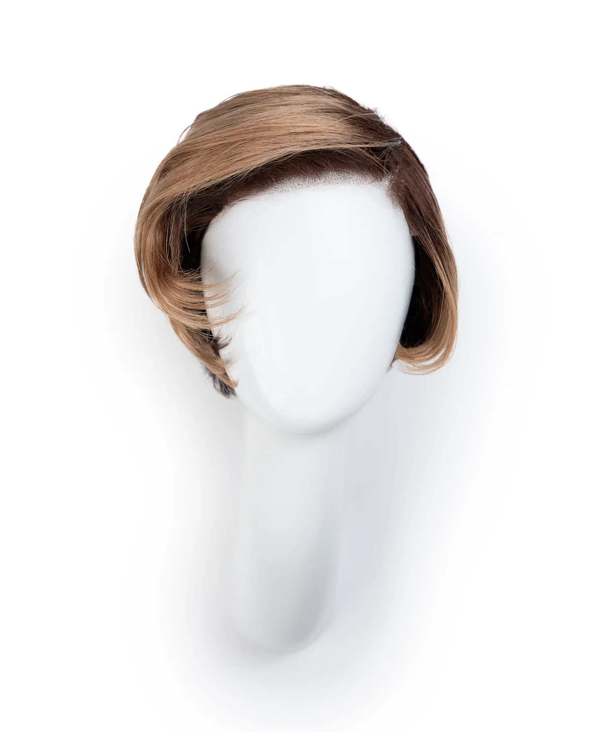t-part wedge bob human wig - 6" rooted dirty blonde. - Image 8